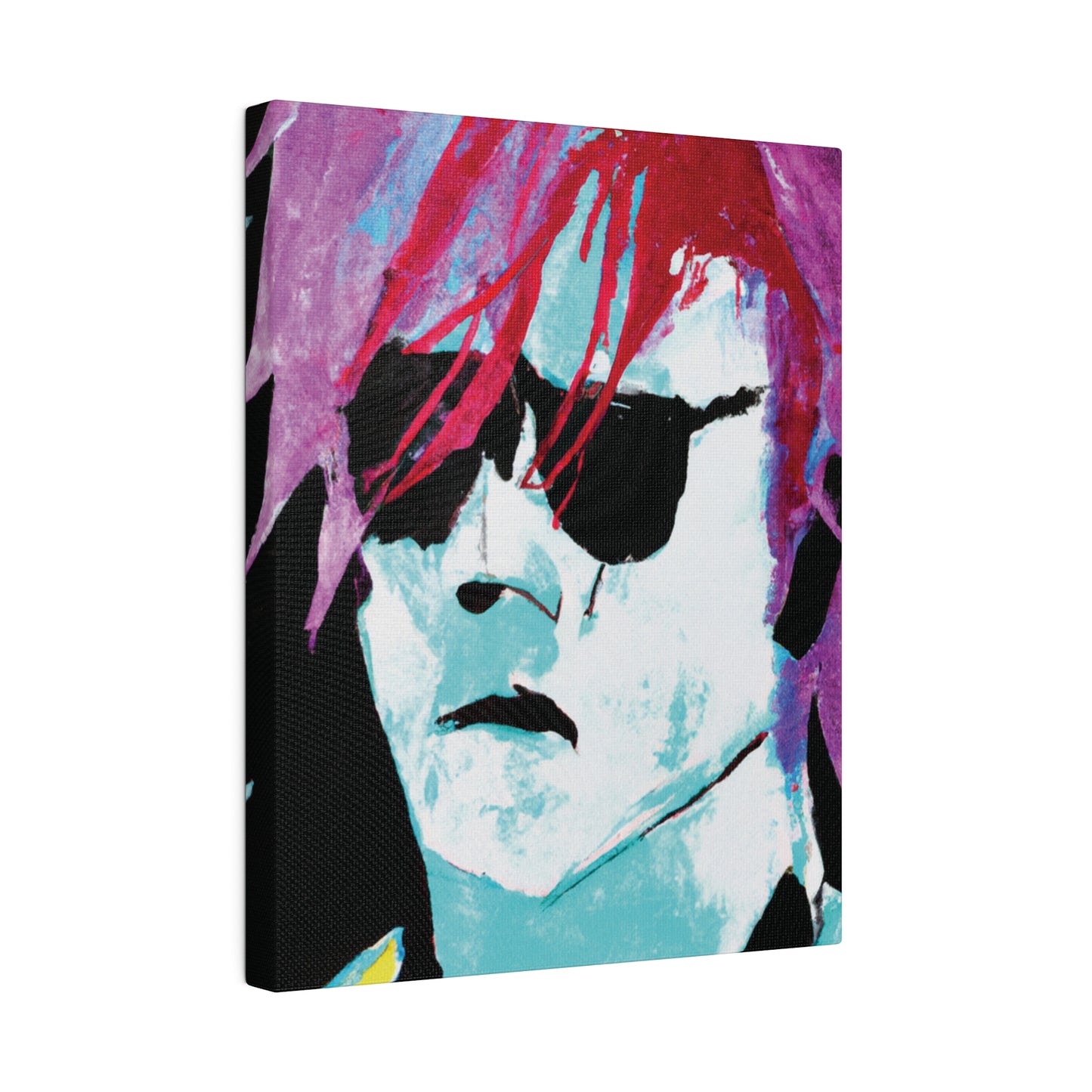 414V - Rockstar Painting Print | Face | Abstract | Poster | Home Decor | Wall Art | Music Art | Canvas