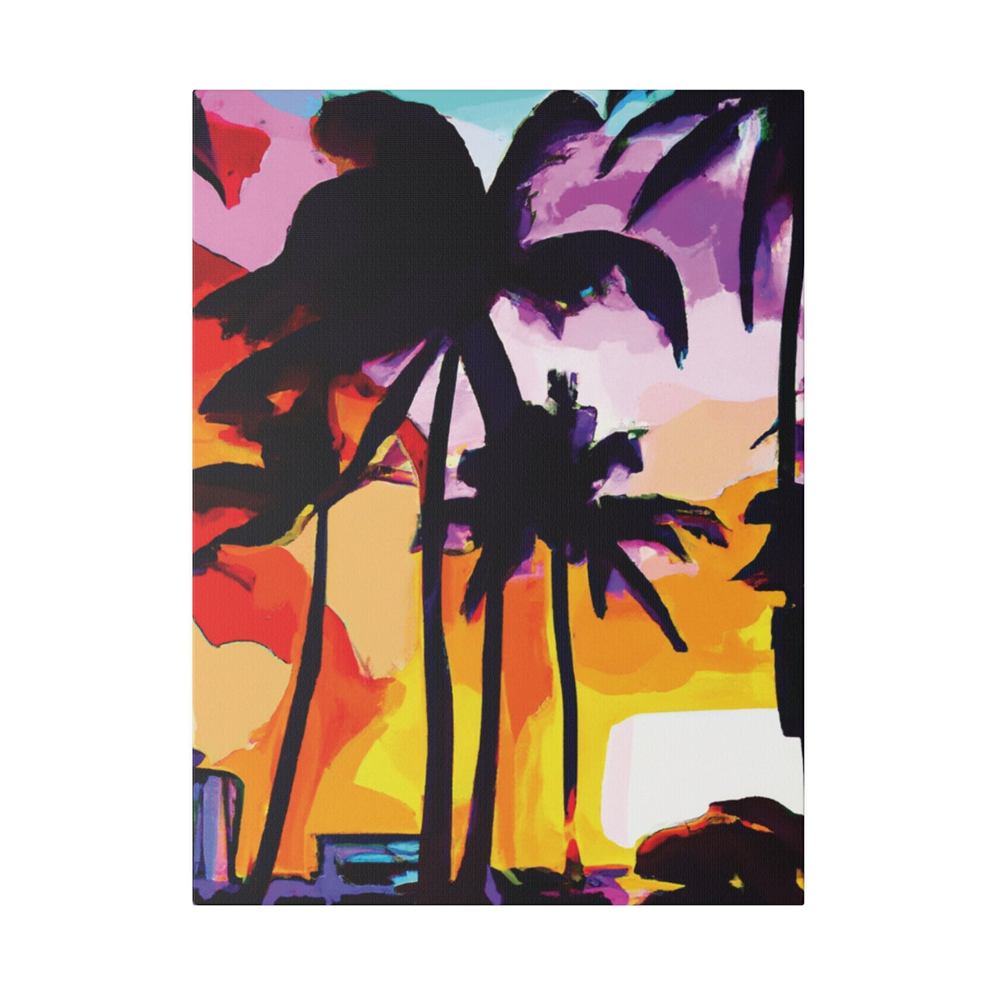 3987G - Miami Beach Sunset Painting Print | Miami | Beach | Sunset | Poster | Home Decor | Wall Art | Canvas