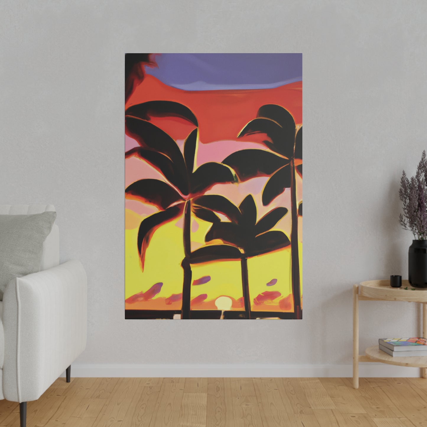 8456F - Miami Beach Sunset Painting Print | Miami | Beach | Sunset | Poster | Home Decor | Wall Art | Canvas