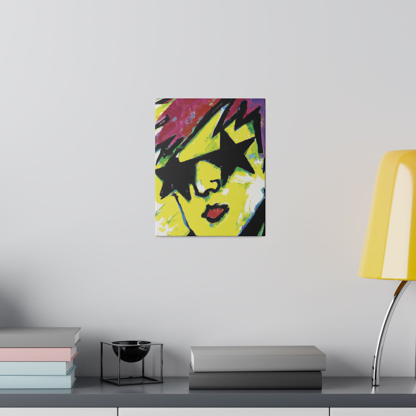 7497H - Rockstar Painting Print | Face | Abstract | Poster | Home Decor | Wall Art | Music Art | Canvas