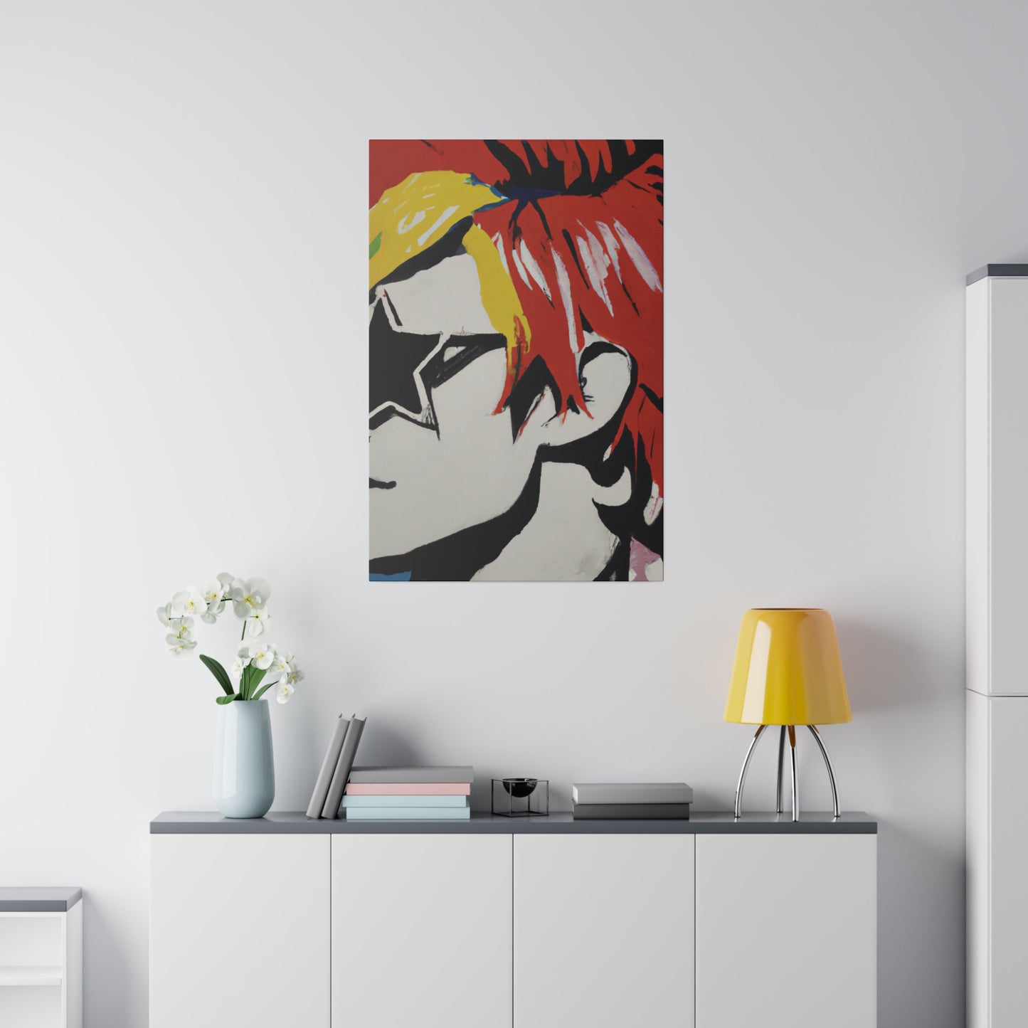 2697V - Rockstar Painting Print | Face | Abstract | Poster | Home Decor | Wall Art | Music Art | Canvas