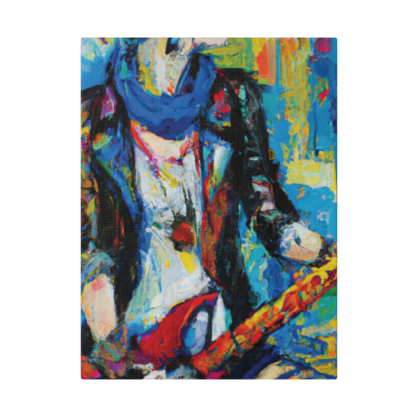 2583Q - Rockstar Oil Painting Style Print | Poster | Home Decor | Wall Art | Music Art | Canvas