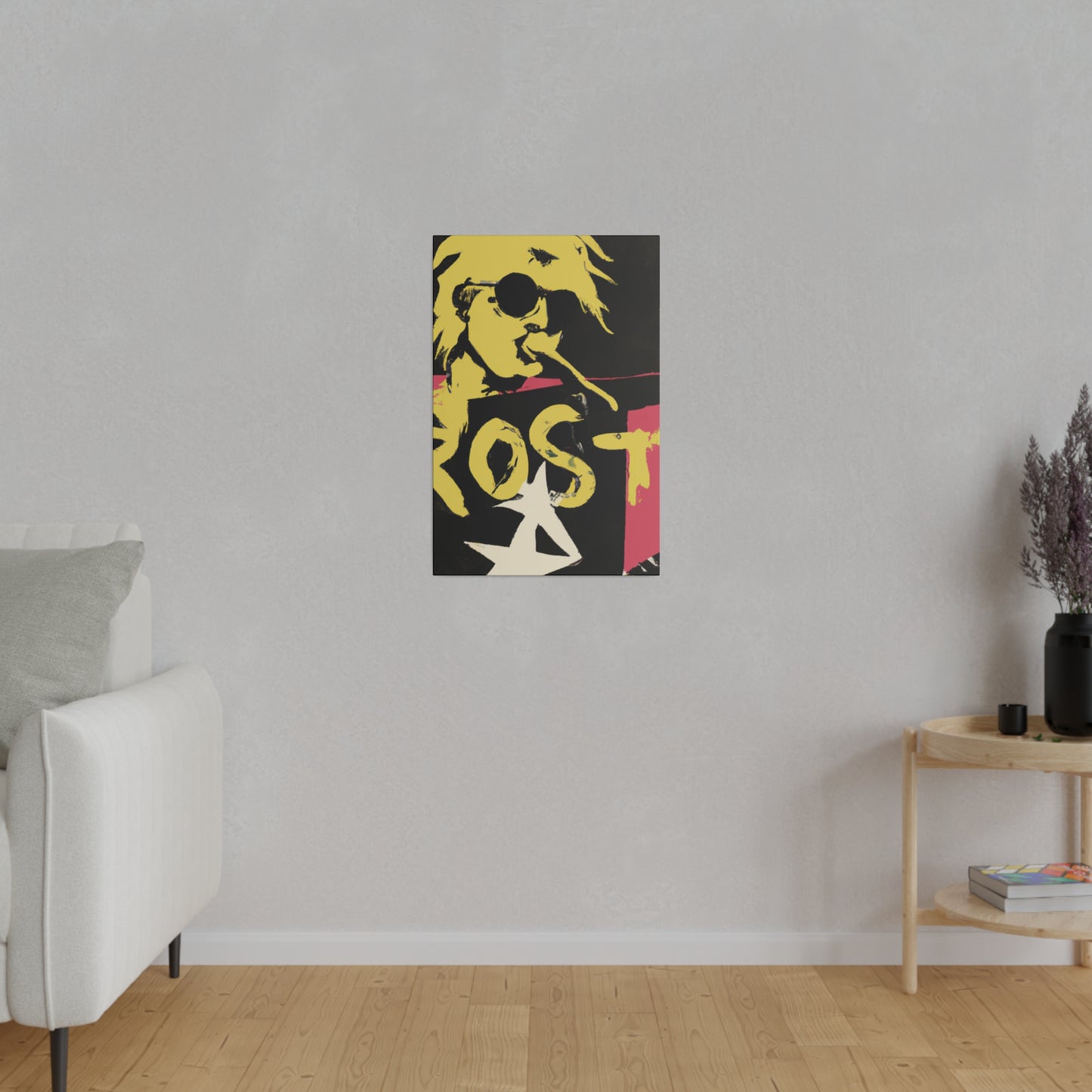 9134S - Rockstar Painting Print | Face | Abstract | Poster | Home Decor | Wall Art | Music Art | Canvas