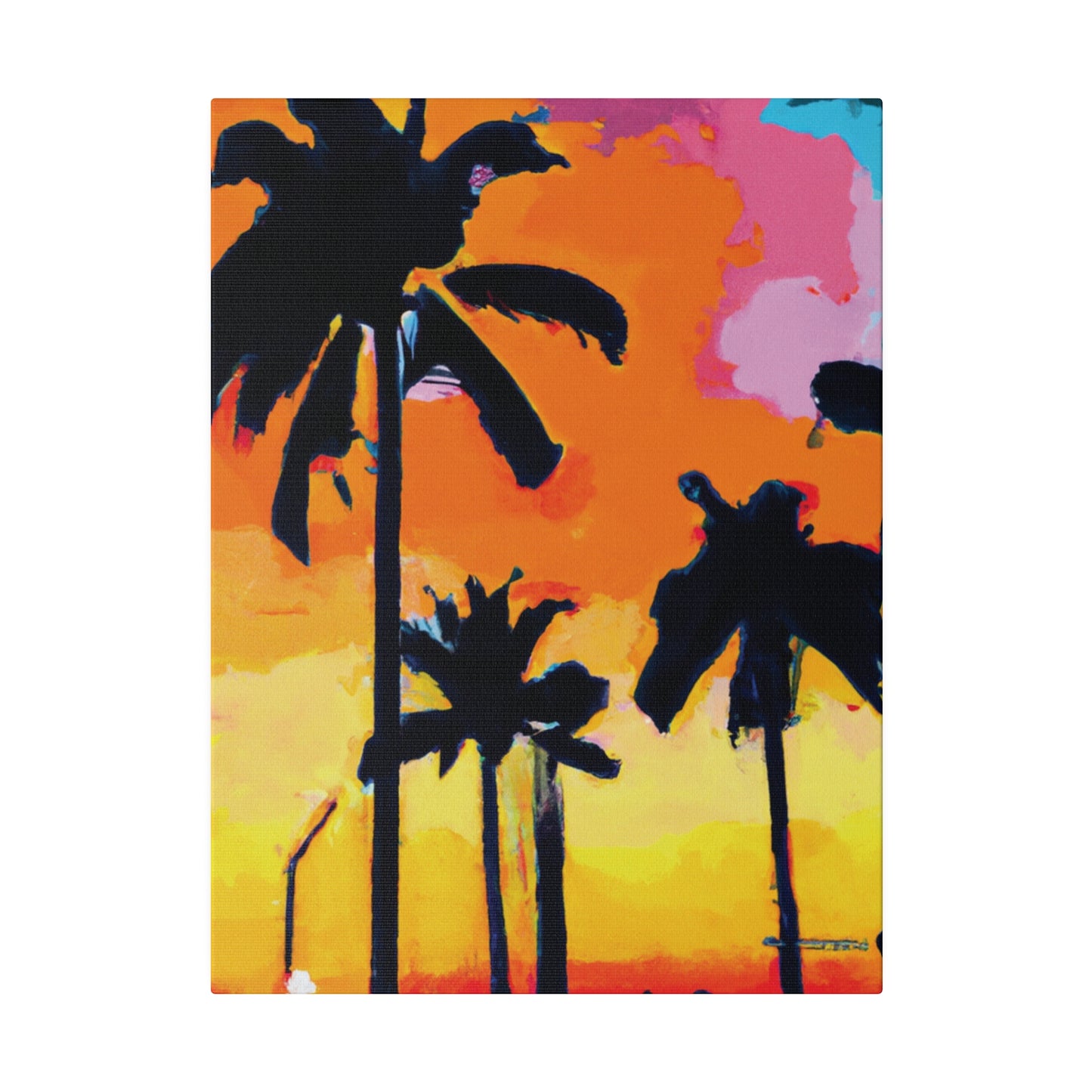 2956A - Miami Beach Sunset Painting Print | Miami | Beach | Sunset | Poster | Home Decor | Wall Art | Canvas