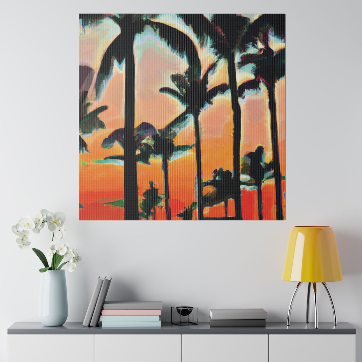 4891A - Miami Beach Sunset Painting Print | Miami | Beach | Sunset | Poster | Home Decor | Wall Art | Canvas