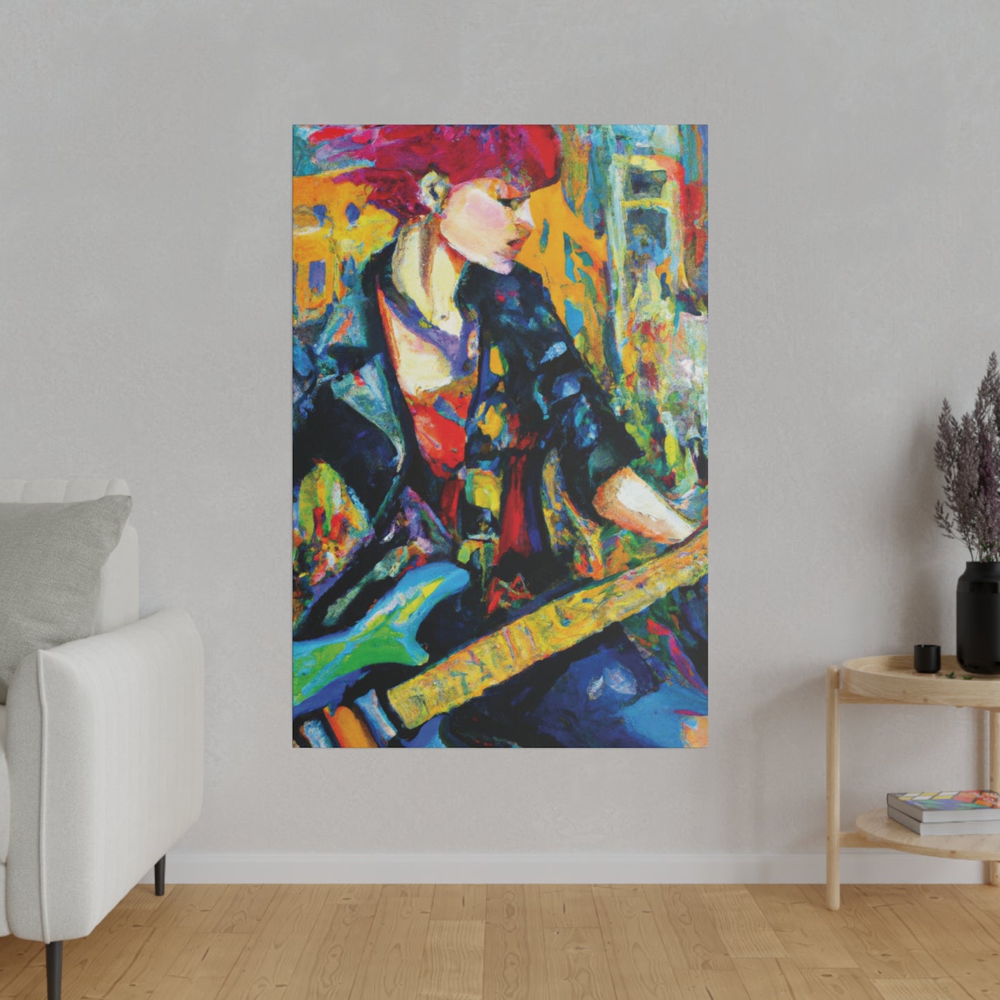 5192N - Rockstar Oil Painting Style Print | Poster | Home Decor | Wall Art | Music Art | Canvas