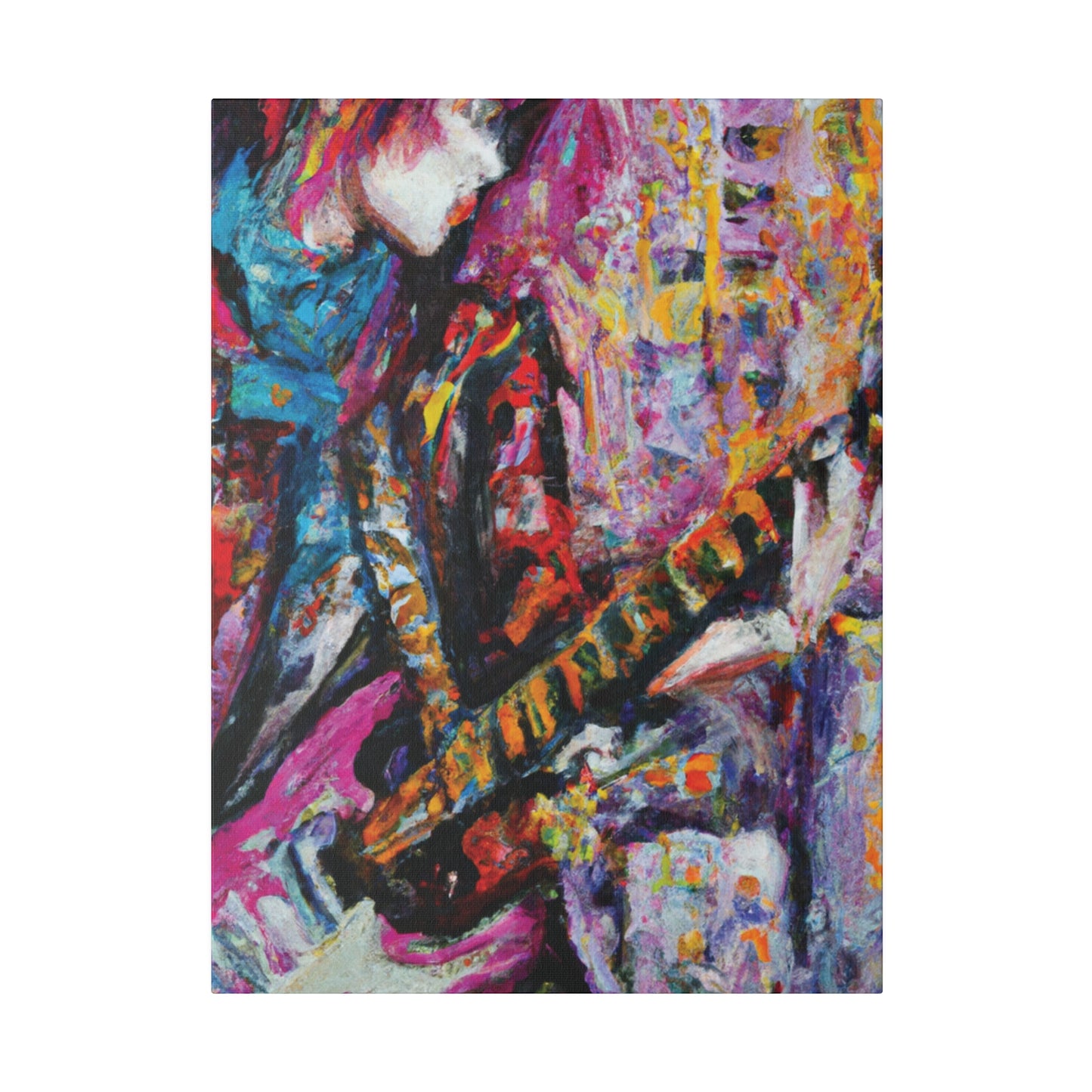 7772X - Rockstar Oil Painting Style Print | Poster | Home Decor | Wall Art | Music Art | Canvas