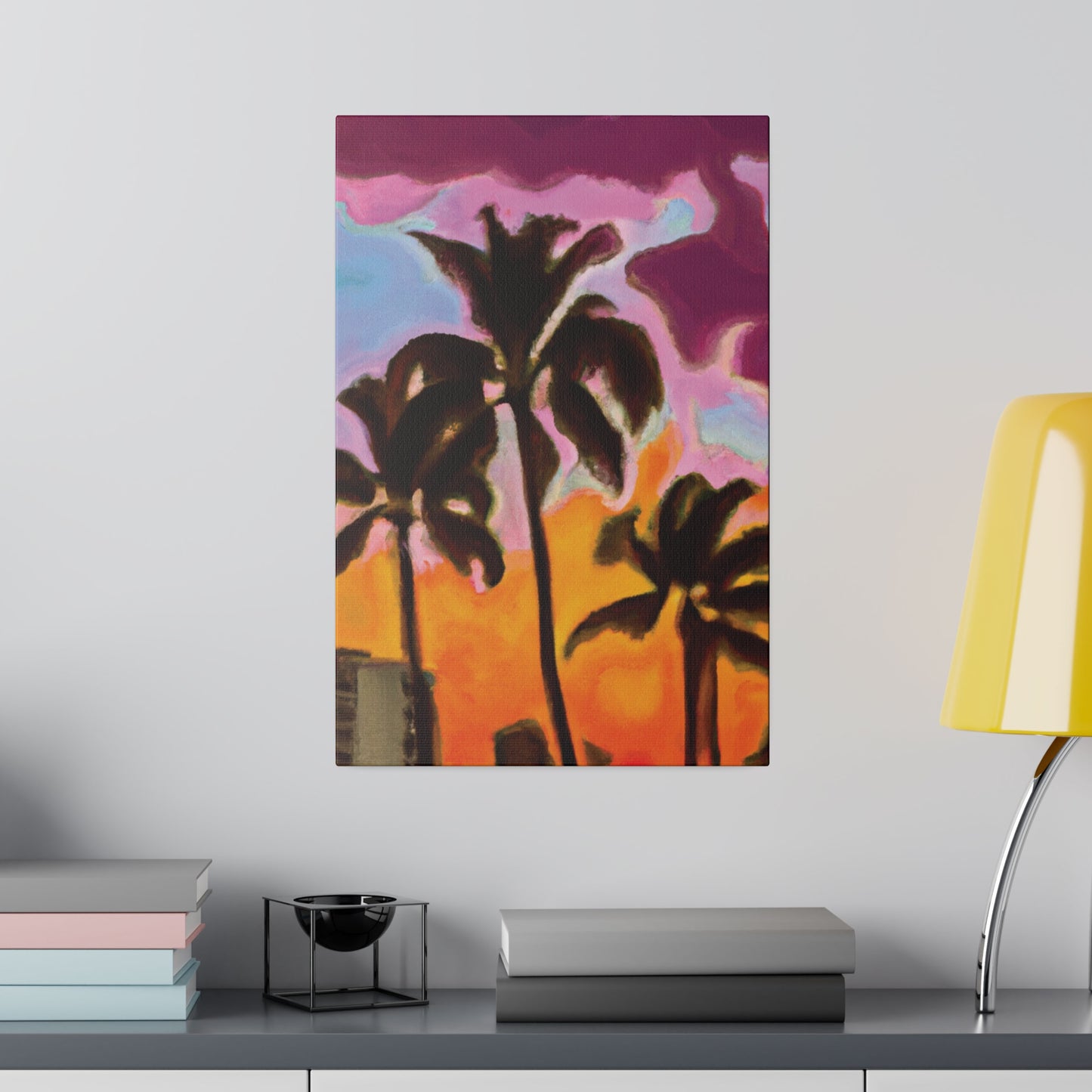 6721C - Miami Beach Sunset Painting Print | Miami | Beach | Sunset | Poster | Home Decor | Wall Art | Canvas