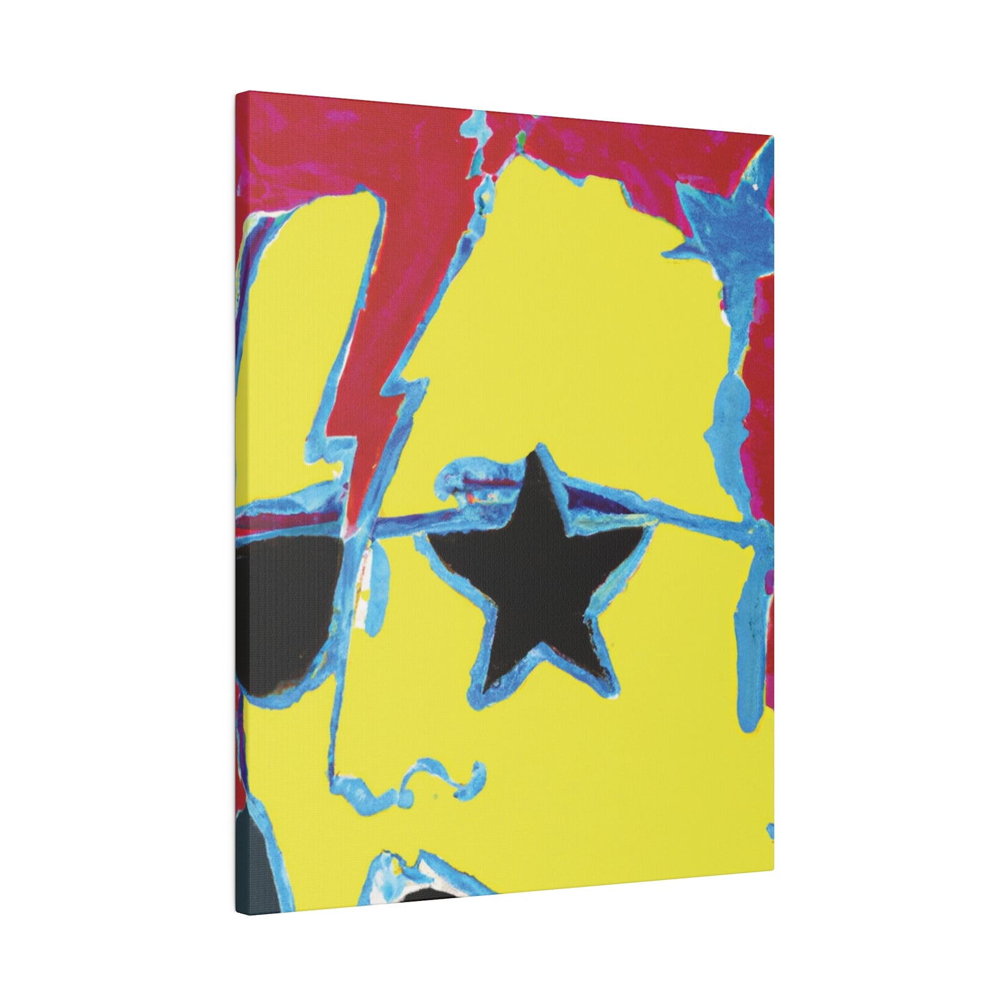 1454X - Rockstar Painting Print | Face | Abstract | Poster | Home Decor | Wall Art | Music Art | Canvas