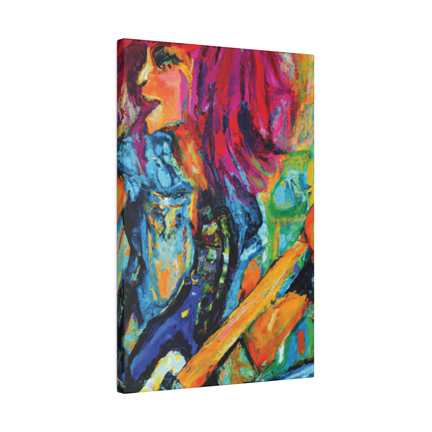 9483V - Rockstar Oil Painting Style Print | Poster | Home Decor | Wall Art | Music Art | Canvas