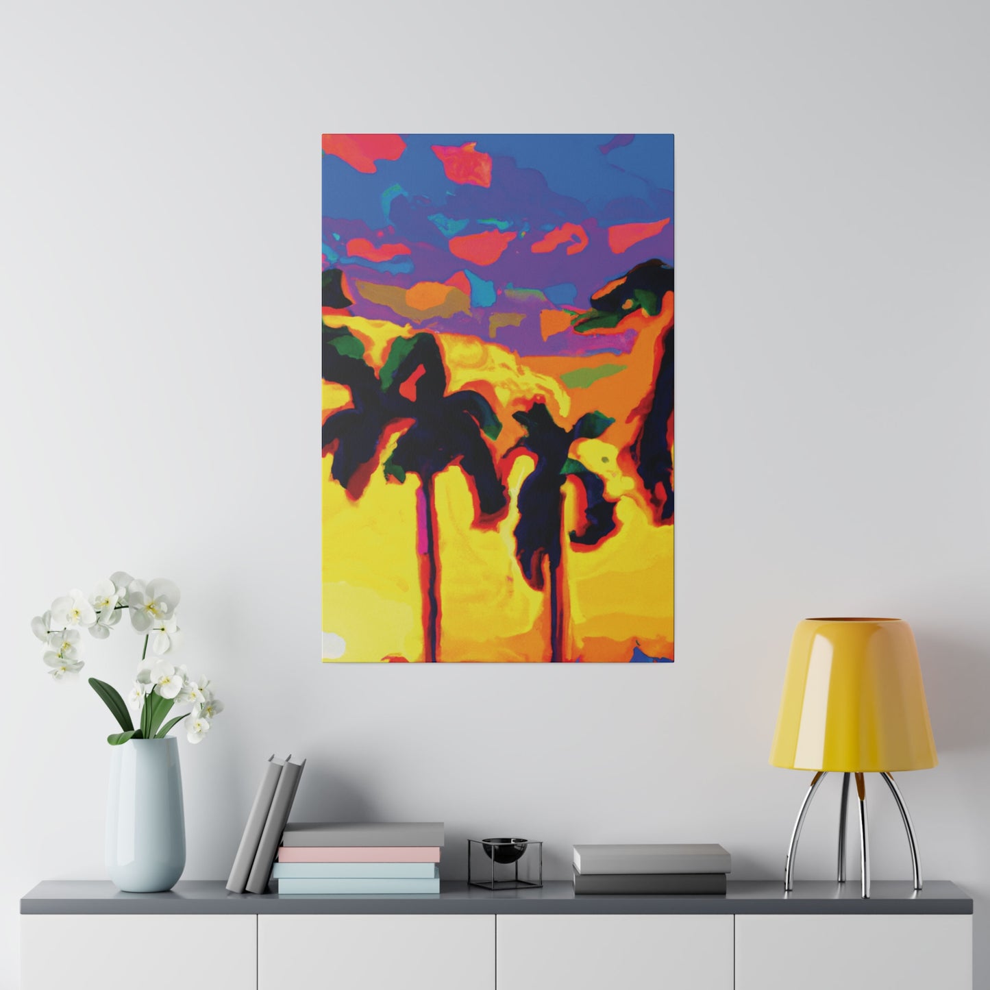 7121s - Miami Beach Sunset Painting Print | Miami | Beach | Sunset | Poster | Home Decor | Wall Art | Canvas