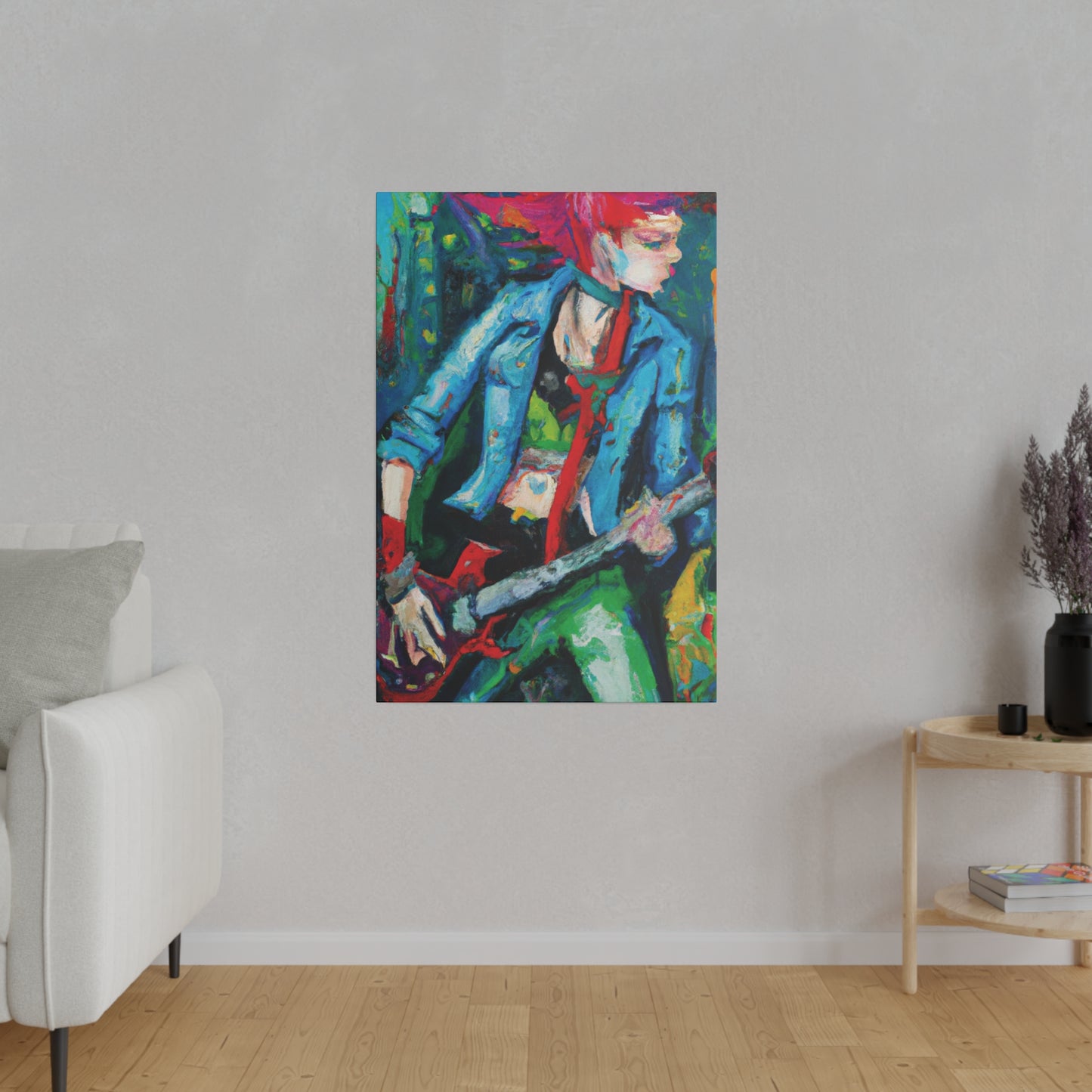 6775F - Rockstar Oil Painting Style Print | Poster | Home Decor | Wall Art | Music Art | Canvas