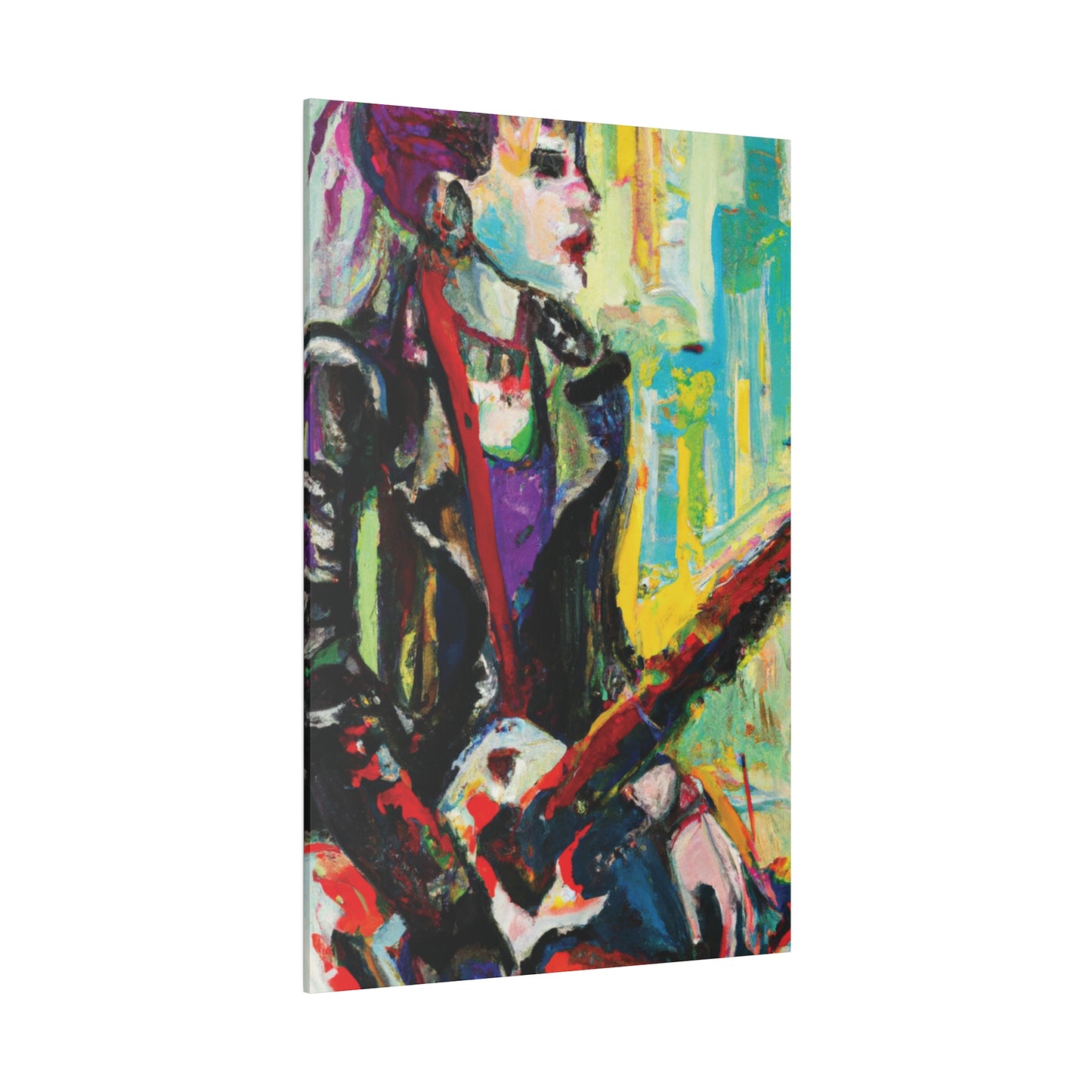 4247P - Rockstar Oil Painting Style Print | Poster | Home Decor | Wall Art | Music Art | Canvas