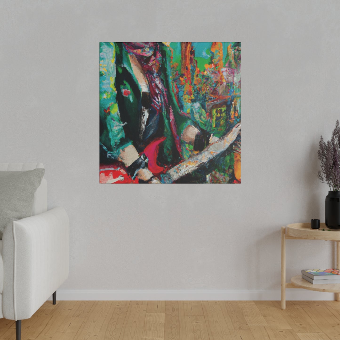 8679Y - Rockstar Oil Painting Style Print | Poster | Home Decor | Wall Art | Music Art | Canvas
