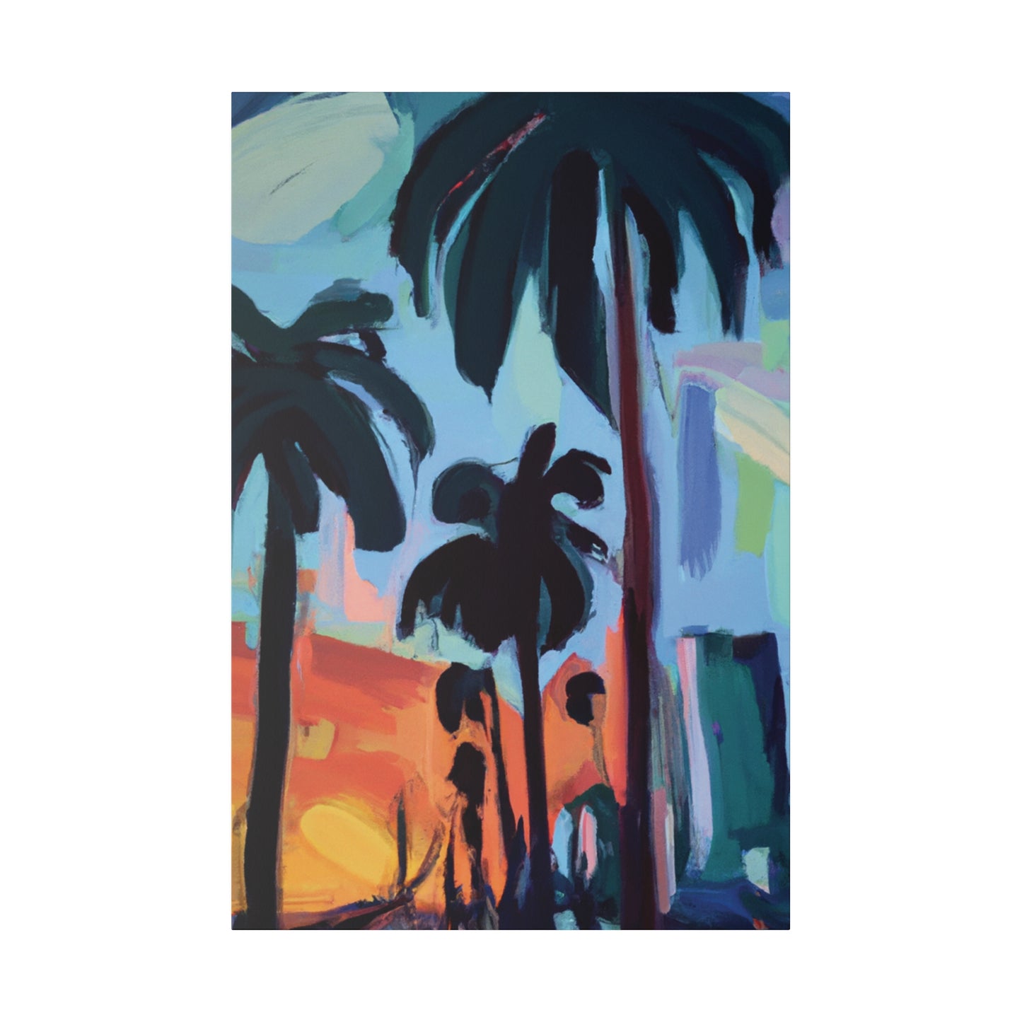 3524Z - Miami Beach Sunset Painting Print | Miami | Beach | Sunset | Poster | Home Decor | Wall Art | Canvas