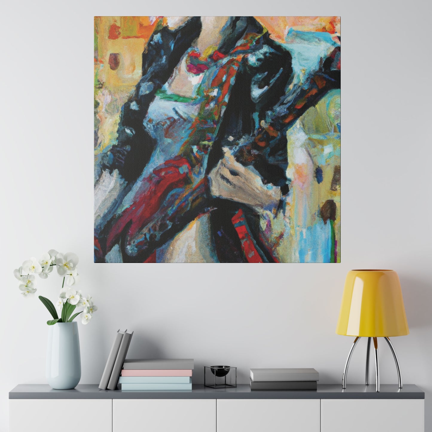 732X - Rockstar Oil Painting Style Print | Poster | Home Decor | Wall Art | Music Art | Canvas