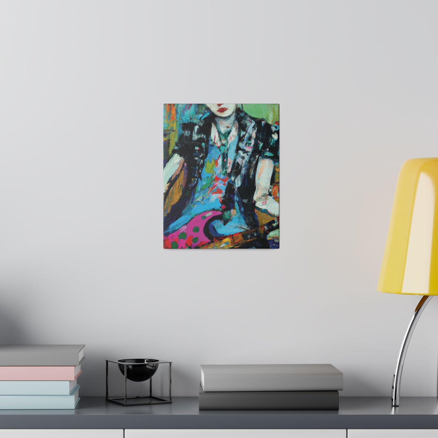 8725A - Rockstar Oil Painting Style Print | Poster | Home Decor | Wall Art | Music Art | Canvas