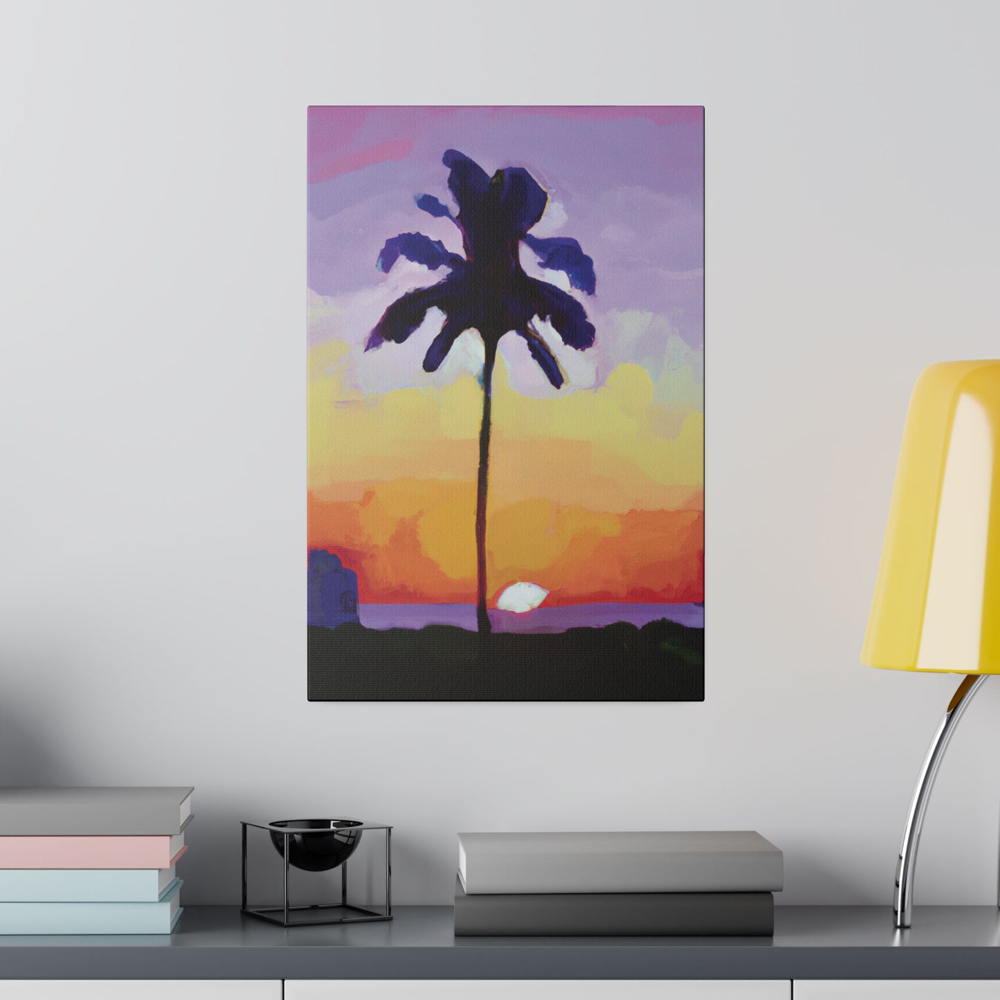 8495G - Miami Beach Sunset Painting Print | Miami | Beach | Sunset | Poster | Home Decor | Wall Art | Canvas