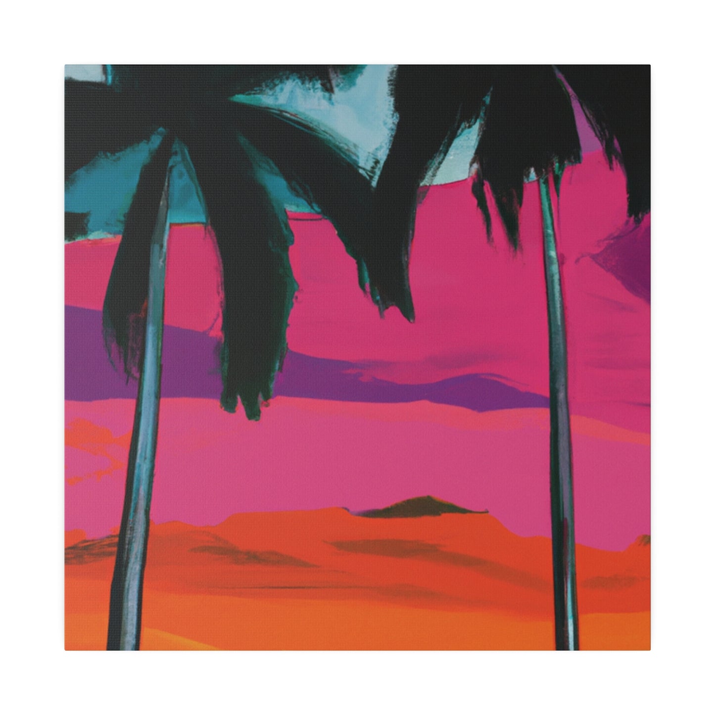 9027A - Miami Beach Sunset Painting Print | Miami | Beach | Sunset | Poster | Home Decor | Wall Art | Canvas