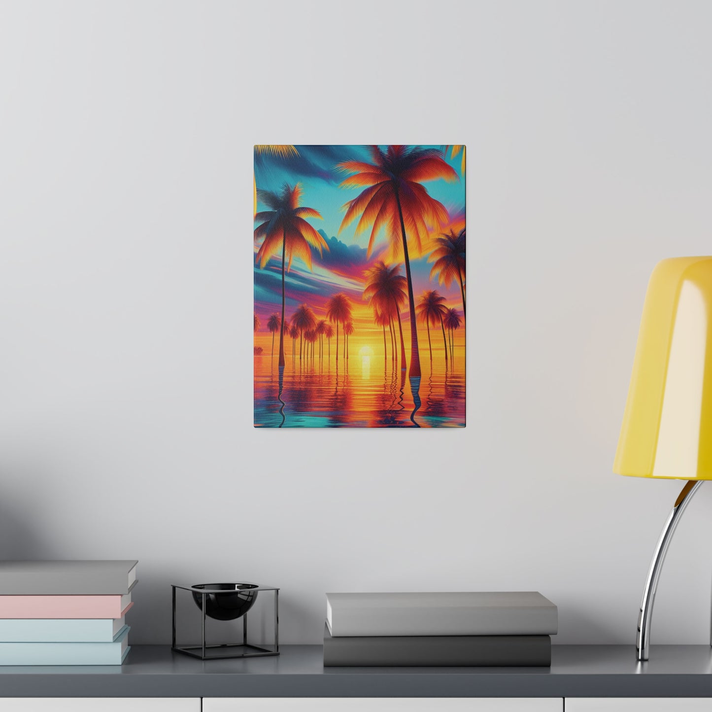 8235F - Miami Beach Sunset Painting Print | Miami | Beach | Sunset | Poster | Home Decor | Wall Art | Canvas