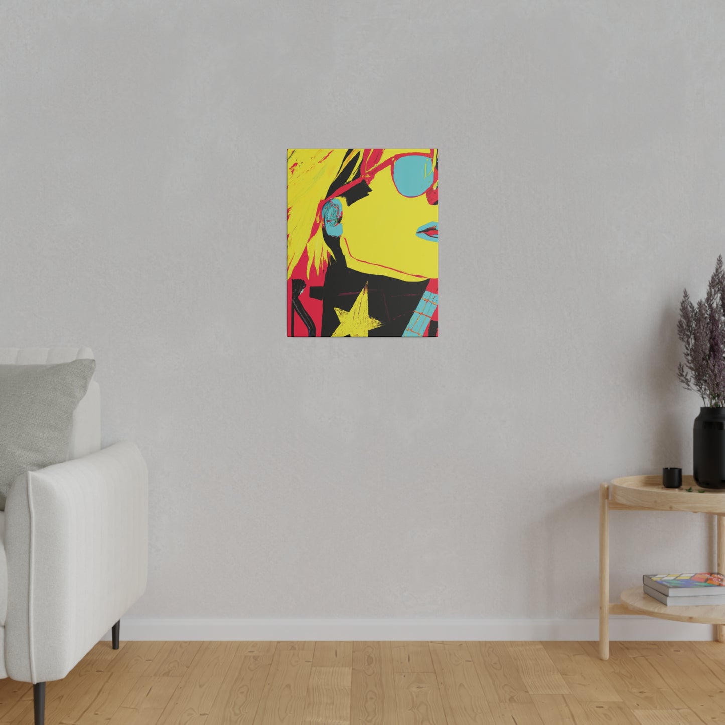 4925Q - Rockstar Painting Print | Face | Abstract | Poster | Home Decor | Wall Art | Music Art | Canvas