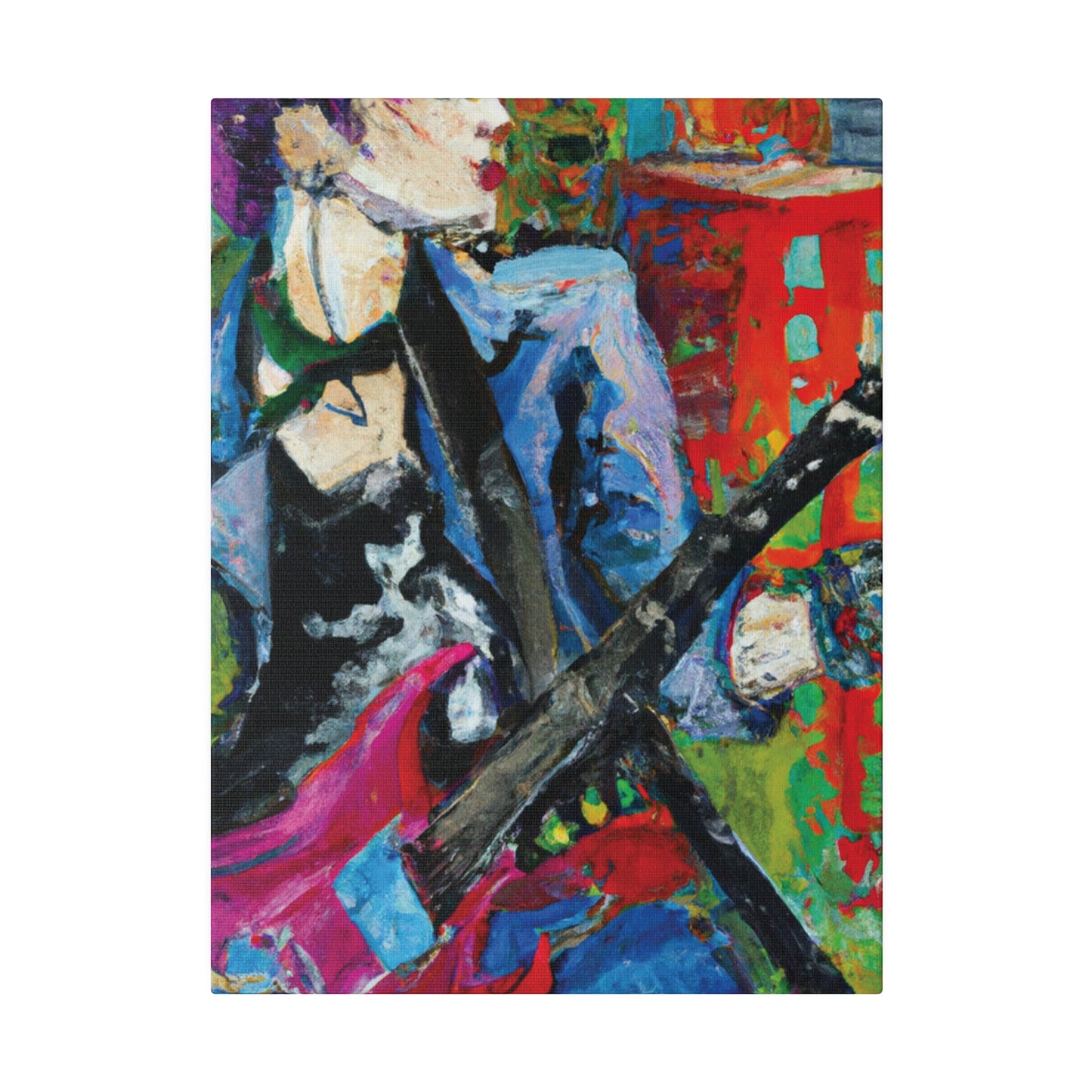 9194H - Rockstar Oil Painting Style Print | Poster | Home Decor | Wall Art | Music Art | Canvas