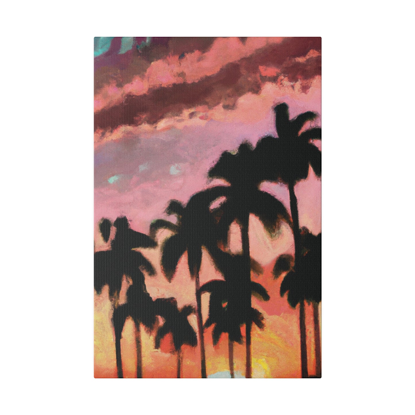 8559Q - Miami Beach Sunset Painting Print | Miami | Beach | Sunset | Poster | Home Decor | Wall Art | Canvas
