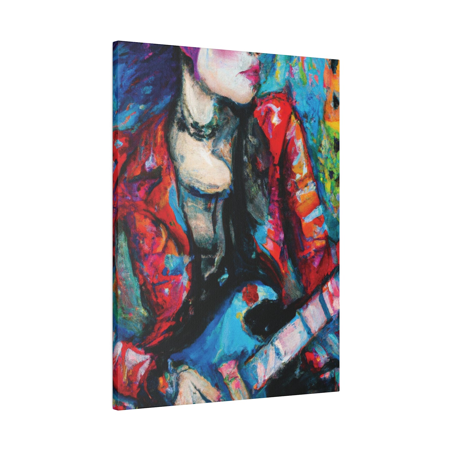 7551J - Rockstar Oil Painting Style Print | Poster | Home Decor | Wall Art | Music Art | Canvas