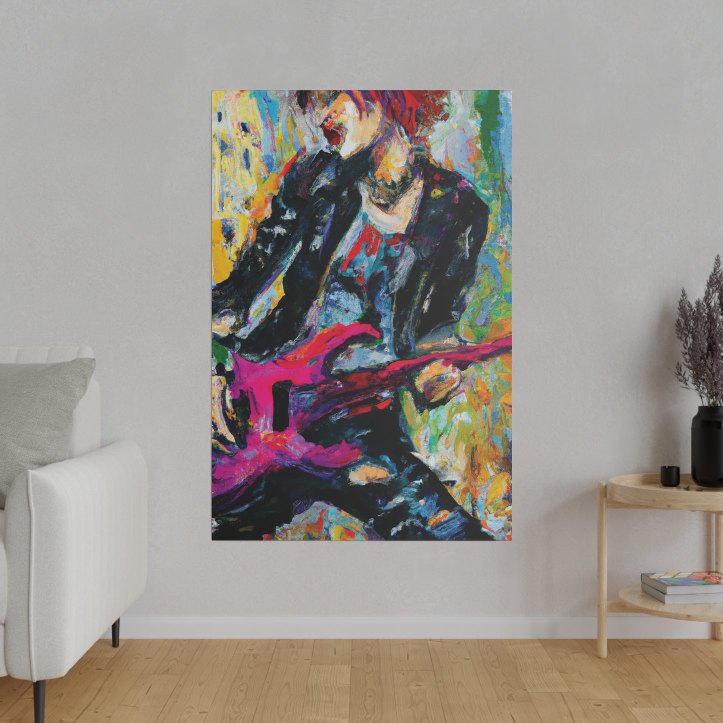 4567X - Rockstar Oil Painting Style Print | Poster | Home Decor | Wall Art | Music Art | Canvas