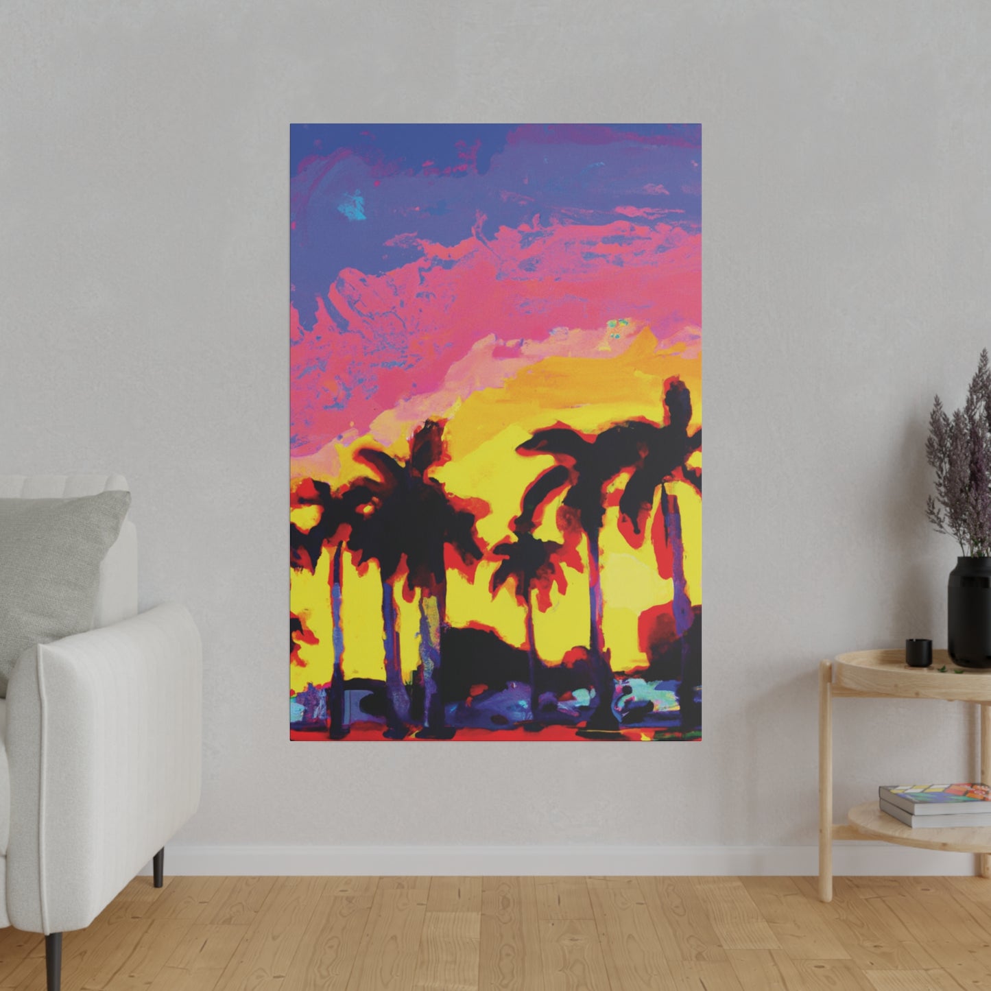 9284G - Miami Beach Sunset Painting Print | Miami | Beach | Sunset | Poster | Home Decor | Wall Art | Canvas