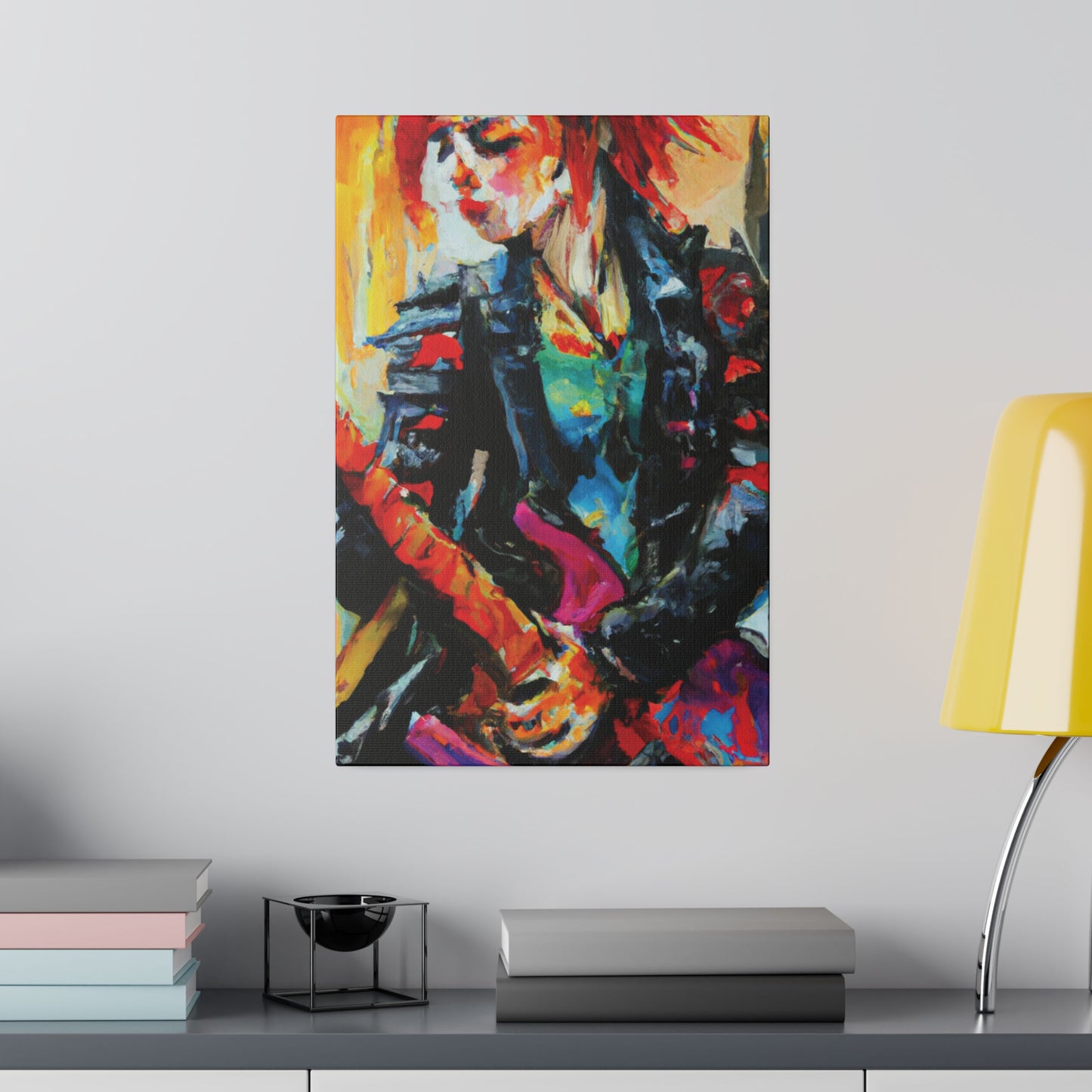 8596X - Rockstar Oil Painting Style Print | Poster | Home Decor | Wall Art | Music Art | Canvas