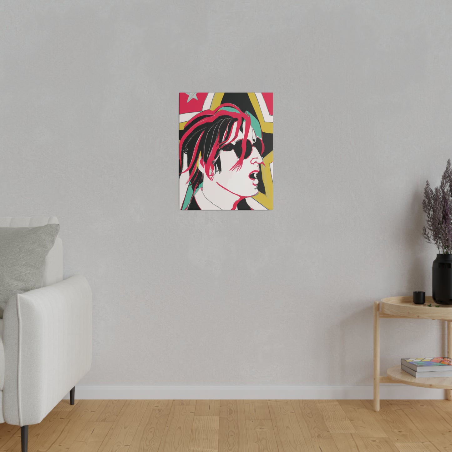 7132H - Rockstar Painting Print | Face | Abstract | Poster | Home Decor | Wall Art | Music Art | Canvas