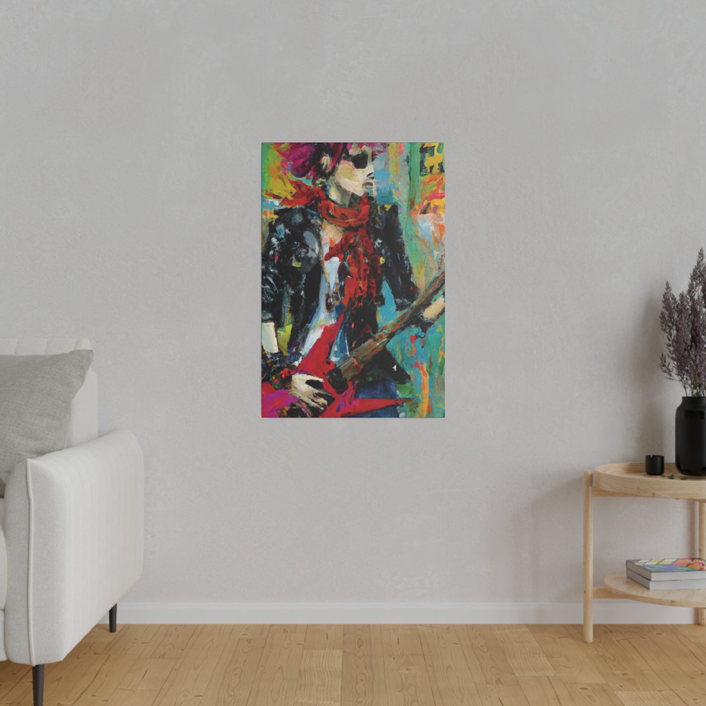 4292C - Rockstar Oil Painting Style Print | Poster | Home Decor | Wall Art | Music Art | Canvas