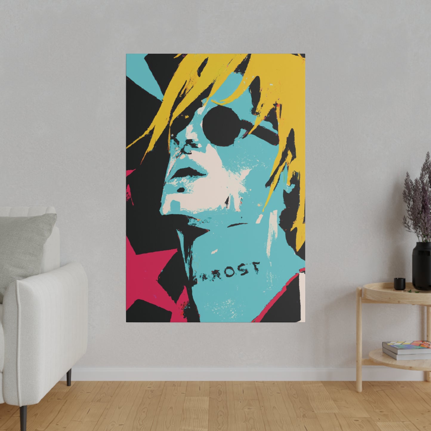 6138S - Rockstar Painting Print | Face | Abstract | Poster | Home Decor | Wall Art | Music Art | Canvas