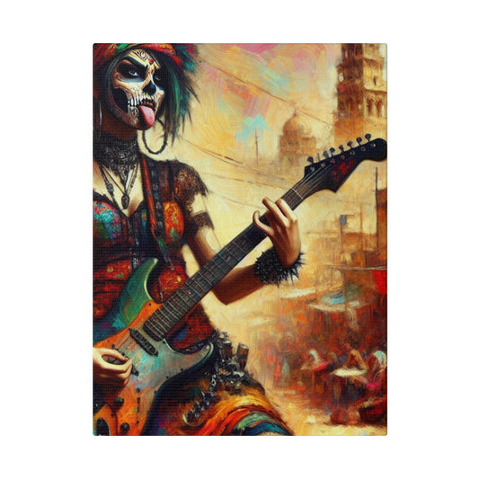 3752F - Rockstar Oil Painting Style Print | Poster | Home Decor | Wall Art | Music Art | Canvas