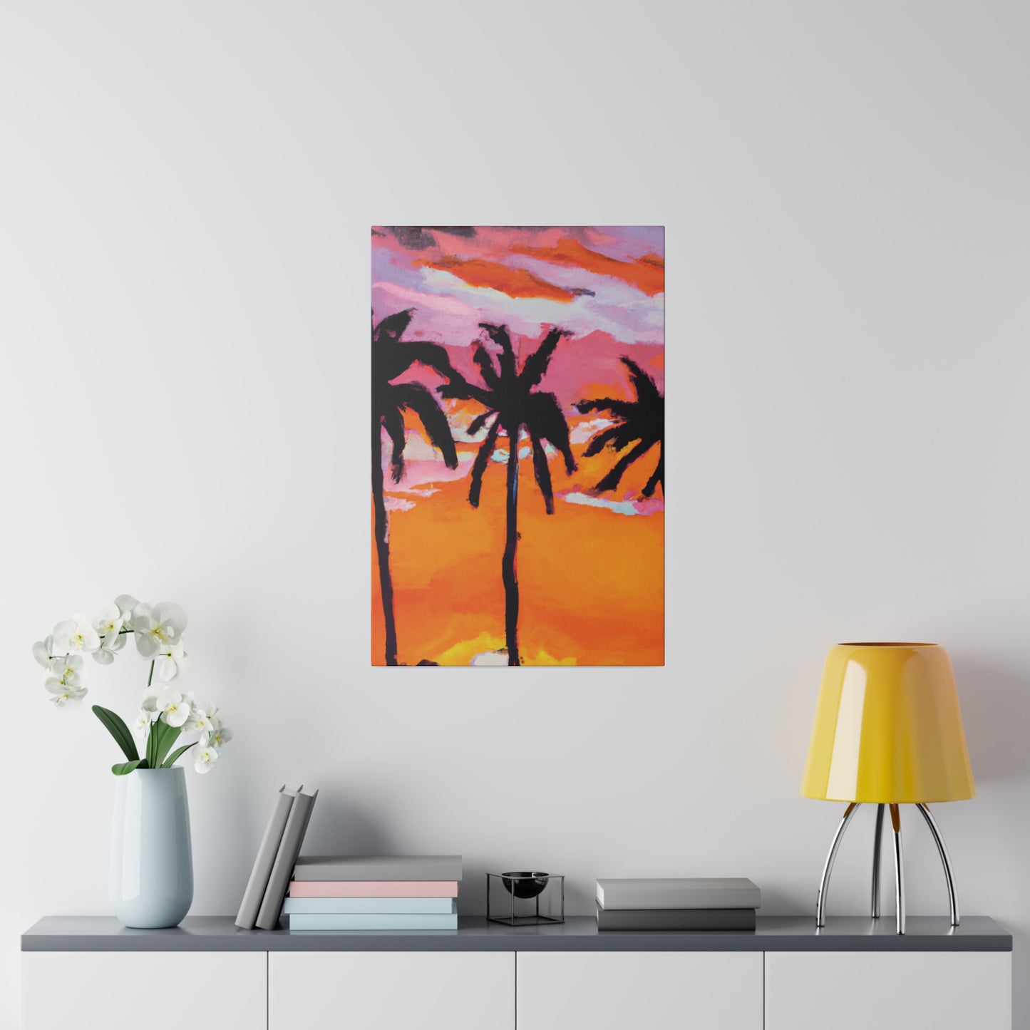 4491U - Miami Beach Sunset Painting Print | Miami | Beach | Sunset | Poster | Home Decor | Wall Art | Canvas