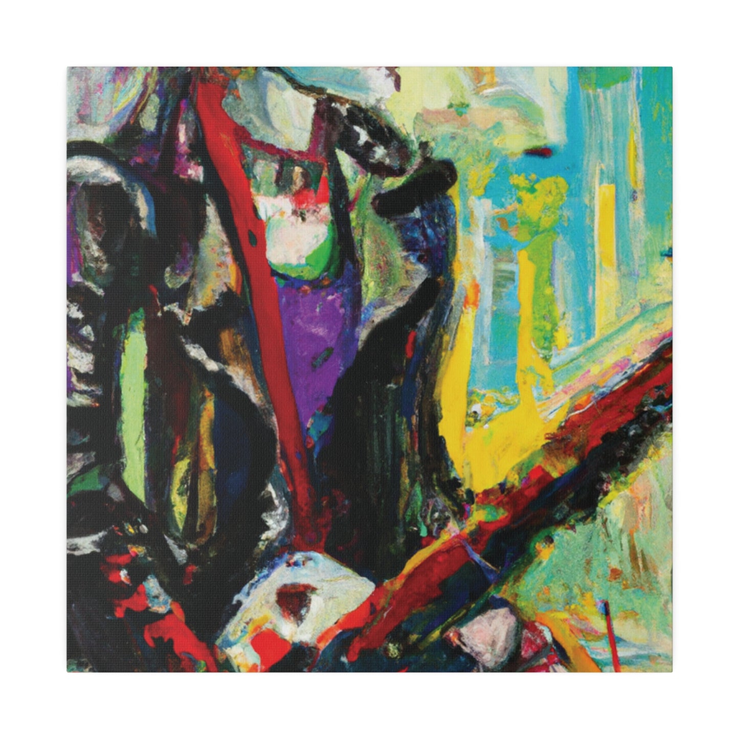 4247P - Rockstar Oil Painting Style Print | Poster | Home Decor | Wall Art | Music Art | Canvas