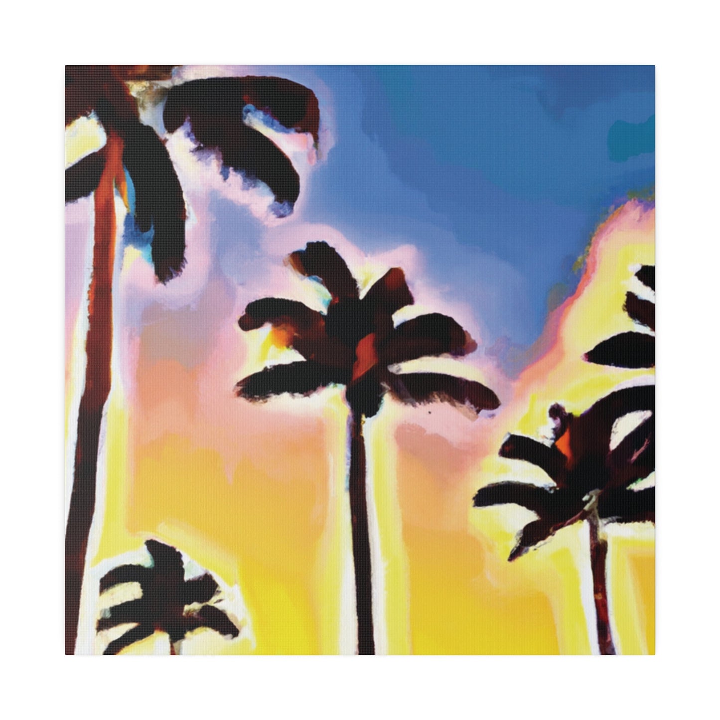 3437Q - Miami Beach Sunset Painting Print | Miami | Beach | Sunset | Poster | Home Decor | Wall Art | Canvas