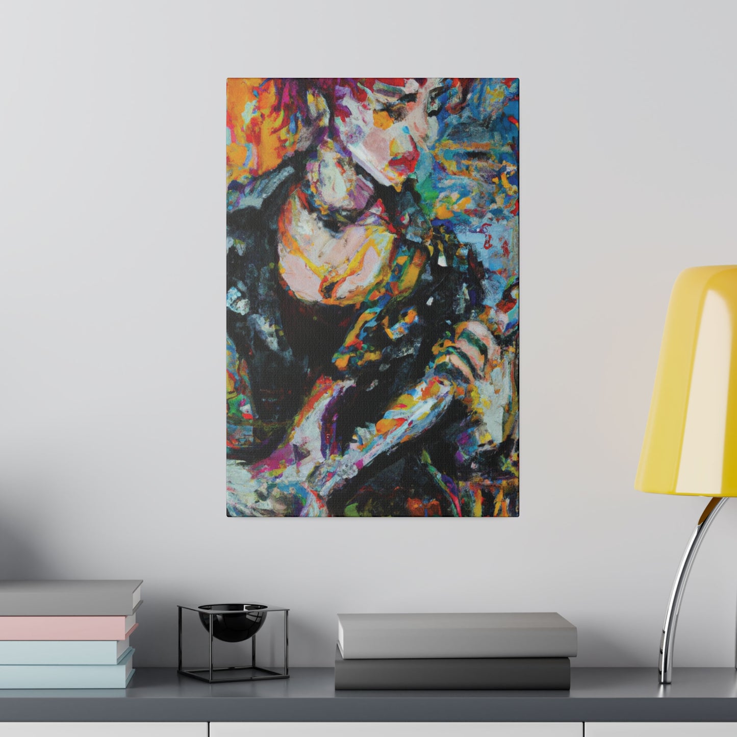 2106T - Rockstar Oil Painting Style Print | Poster | Home Decor | Wall Art | Music Art | Canvas