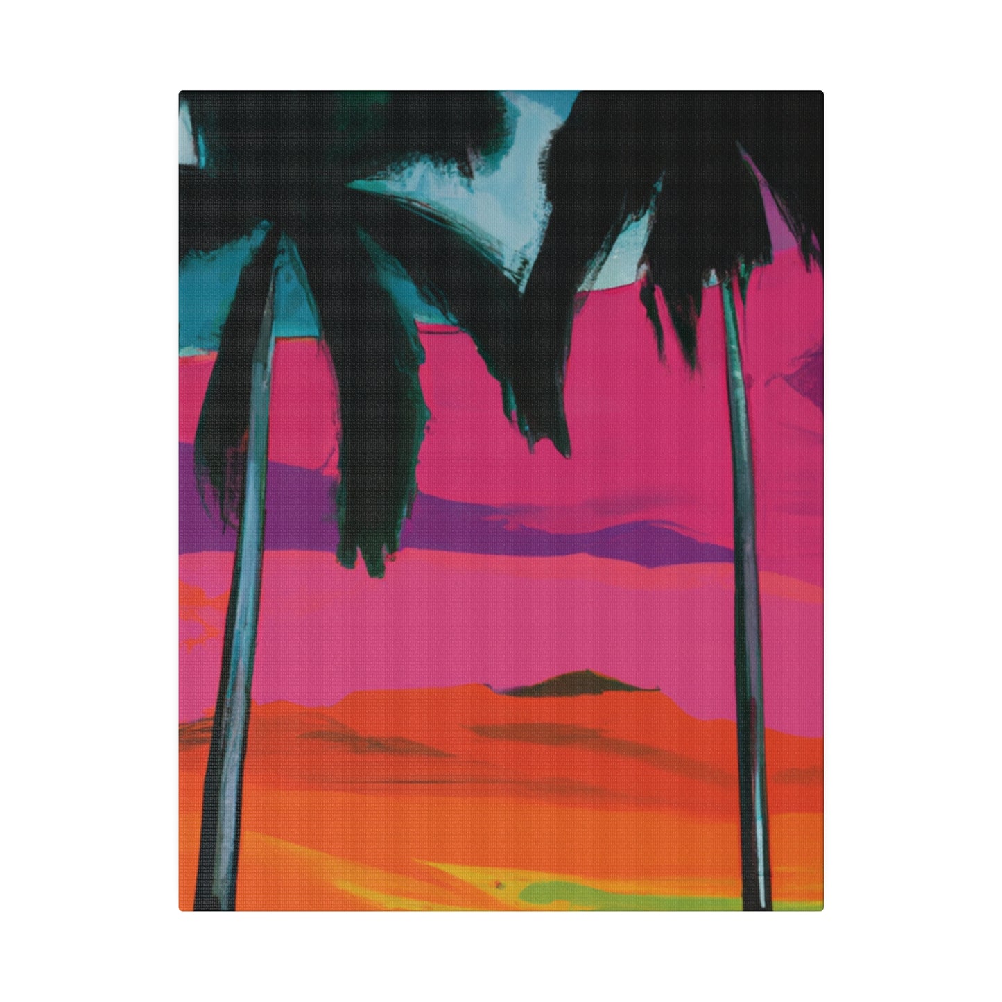 9027A - Miami Beach Sunset Painting Print | Miami | Beach | Sunset | Poster | Home Decor | Wall Art | Canvas