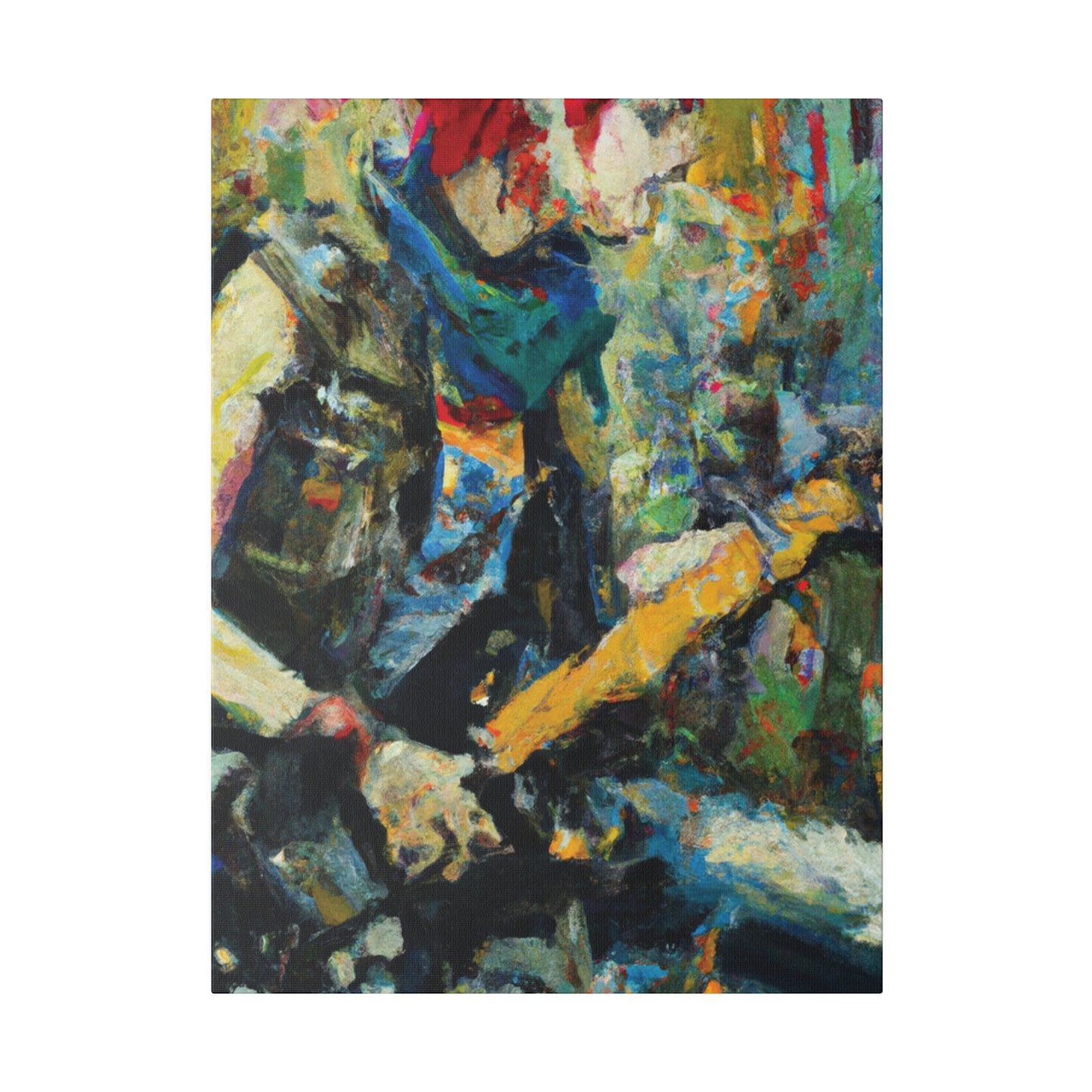 3758W - Rockstar Oil Painting Style Print | Poster | Home Decor | Wall Art | Music Art | Canvas