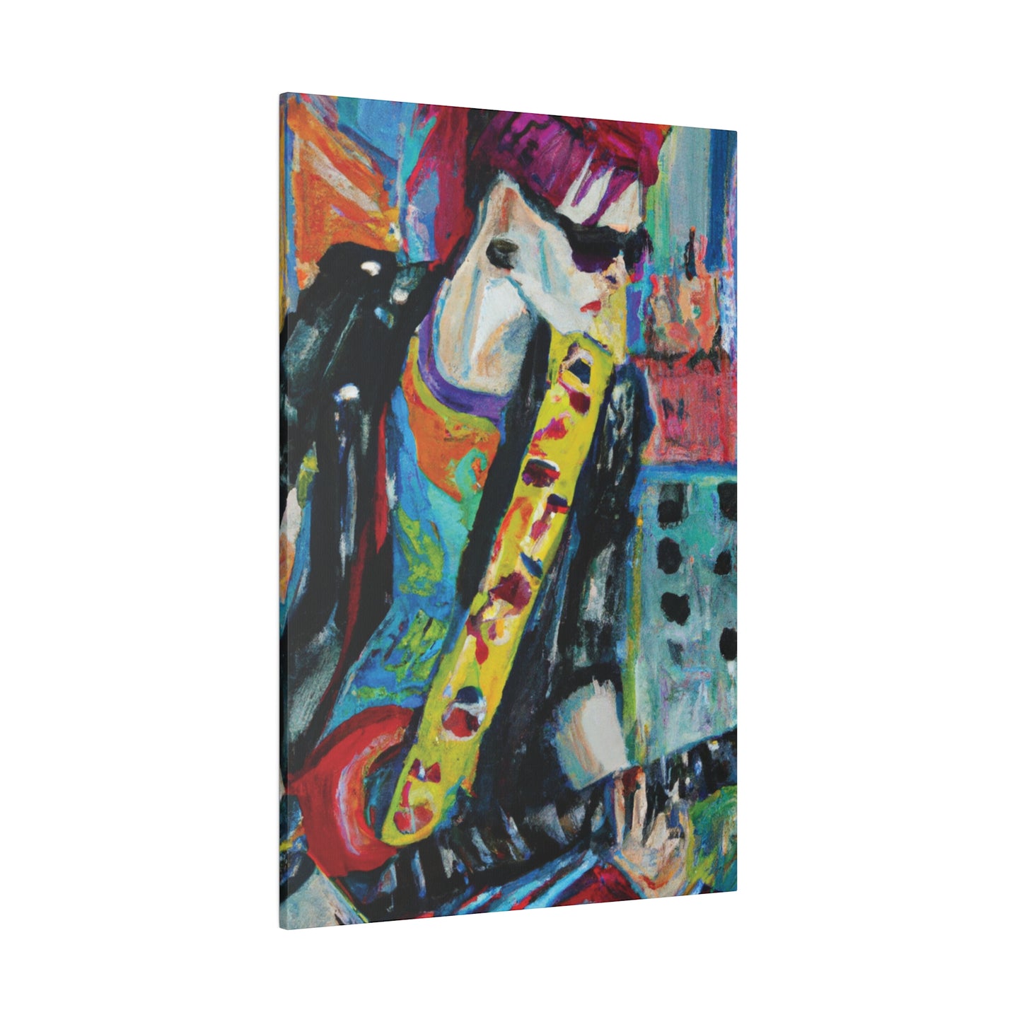 6518A - Rockstar Oil Painting Style Print | Poster | Home Decor | Wall Art | Music Art | Canvas