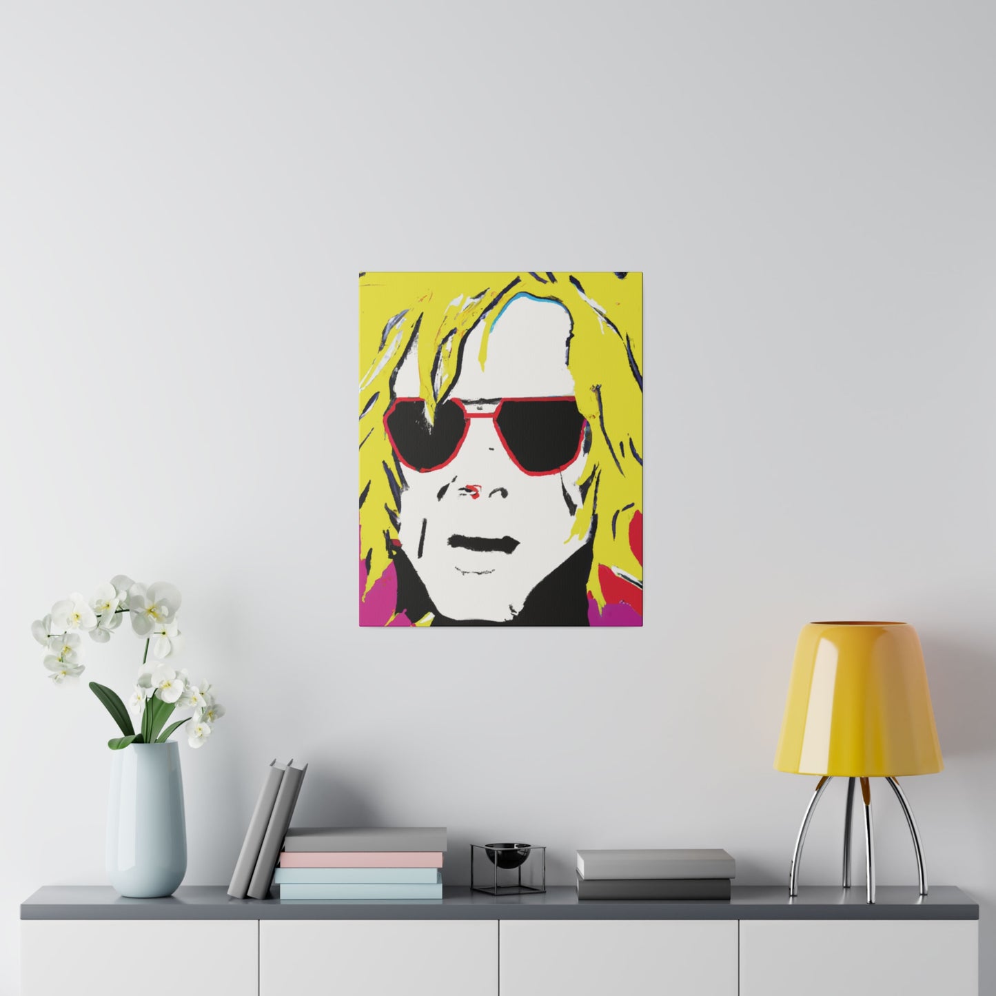 8476J - Rockstar Painting Print | Face | Abstract | Poster | Home Decor | Wall Art | Music Art | Canvas