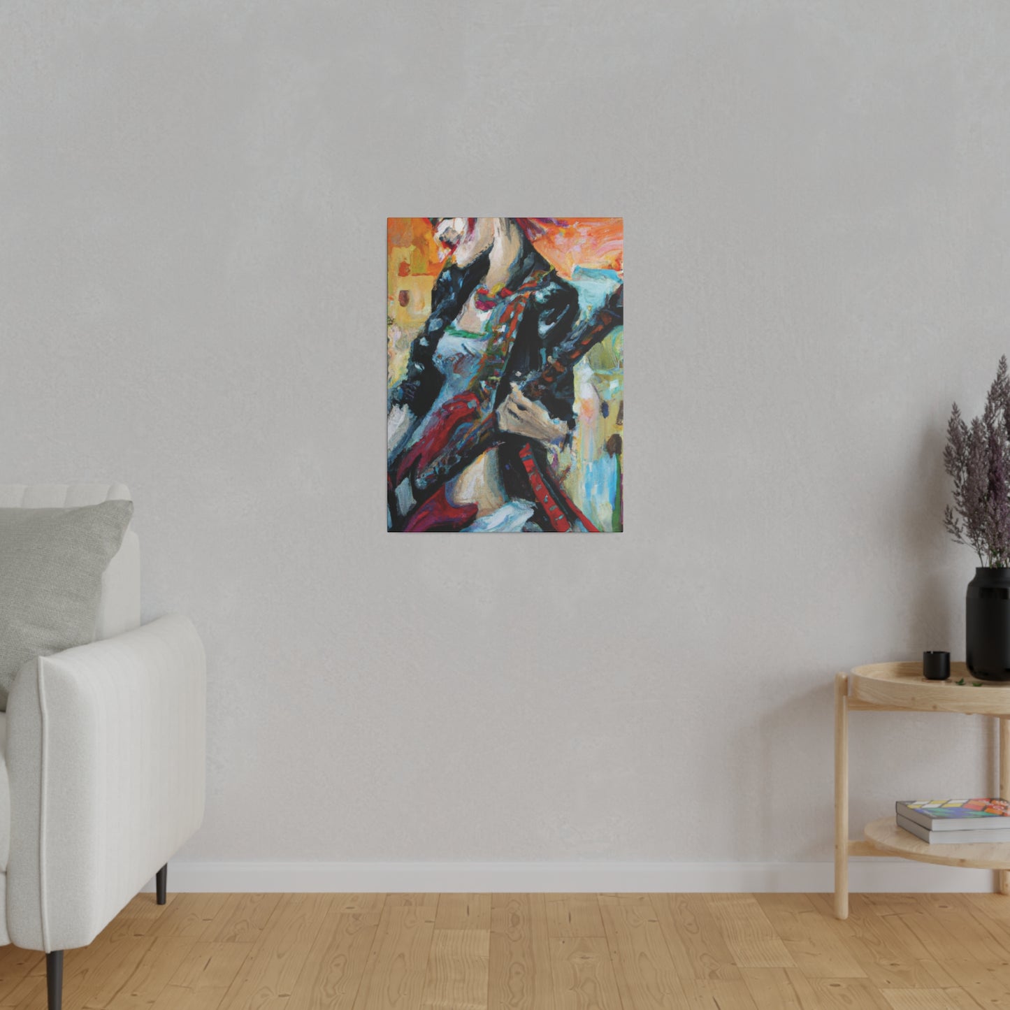 732X - Rockstar Oil Painting Style Print | Poster | Home Decor | Wall Art | Music Art | Canvas