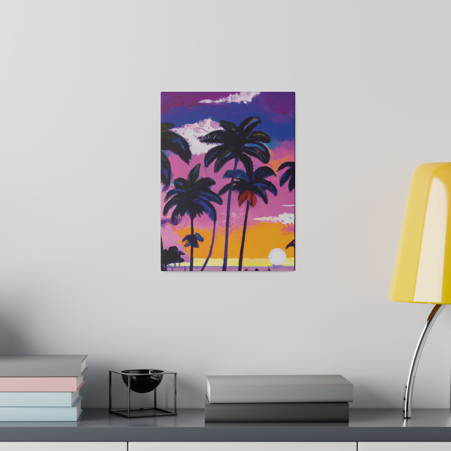 3714A - Miami Beach Sunset Painting Print | Miami | Beach | Sunset | Poster | Home Decor | Wall Art | Canvas