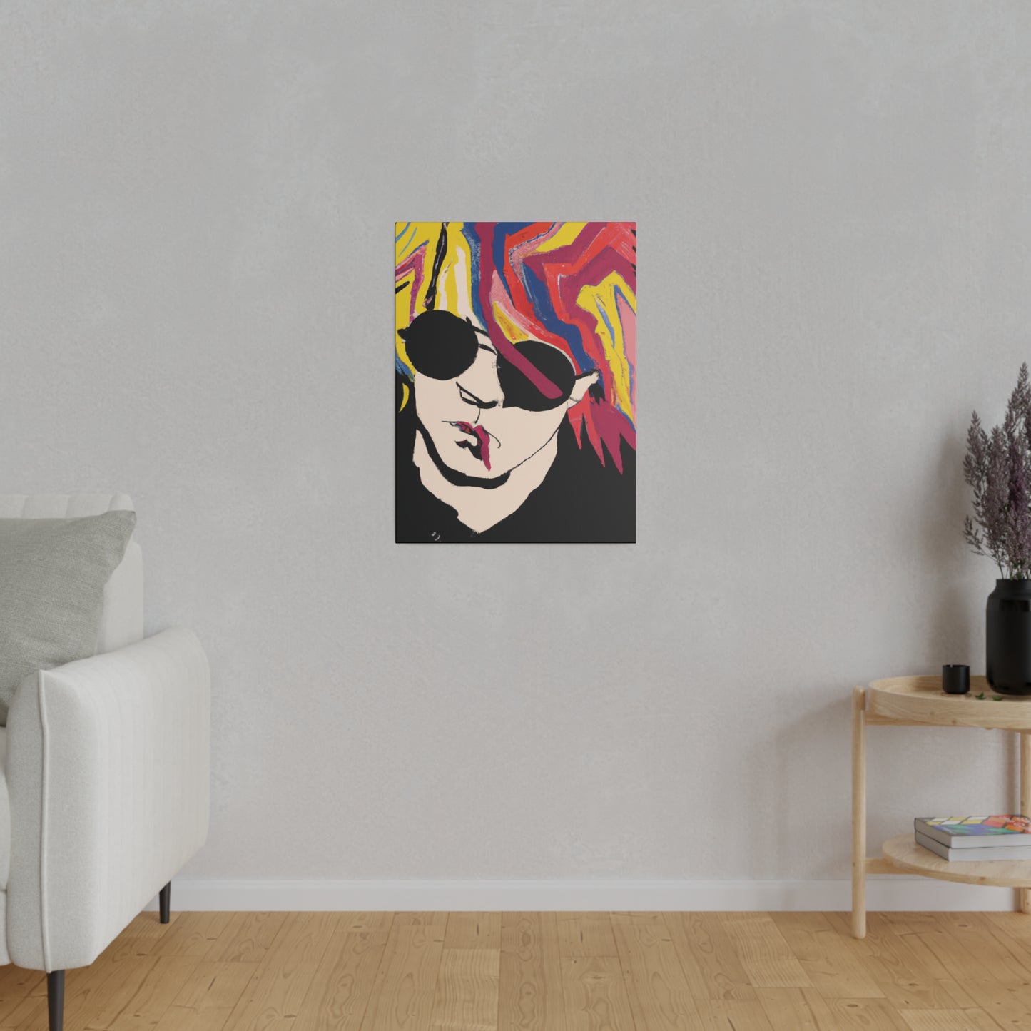 4112A - Rockstar Painting Print | Face | Abstract | Poster | Home Decor | Wall Art | Music Art | Canvas