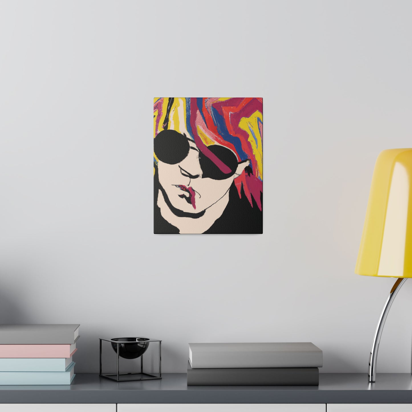 4112A - Rockstar Painting Print | Face | Abstract | Poster | Home Decor | Wall Art | Music Art | Canvas