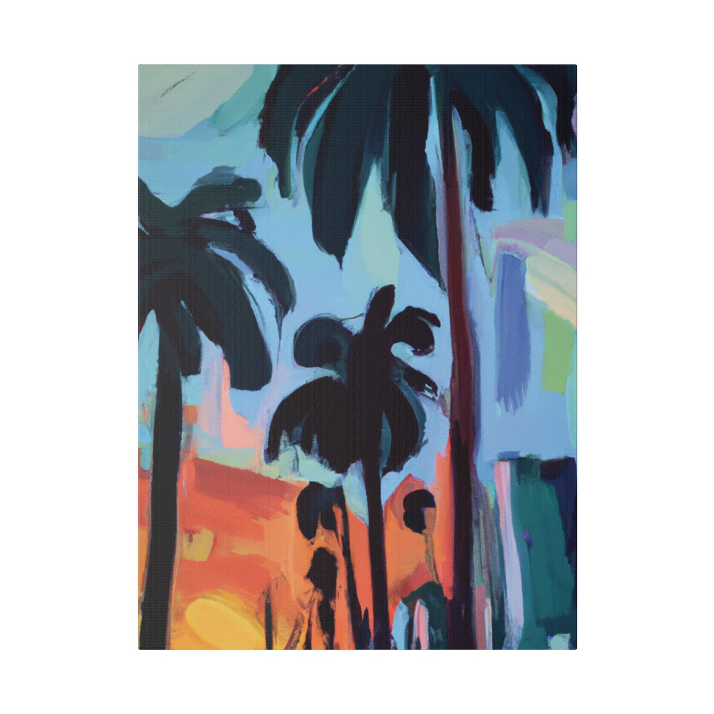 3524Z - Miami Beach Sunset Painting Print | Miami | Beach | Sunset | Poster | Home Decor | Wall Art | Canvas