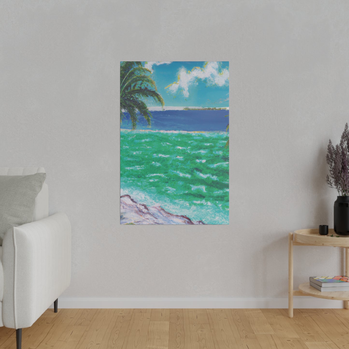 8274K - Bahamas Ocean Painting Print | Bahamas | Ocean | Beach | Poster | Home Decor | Wall Art | Canvas