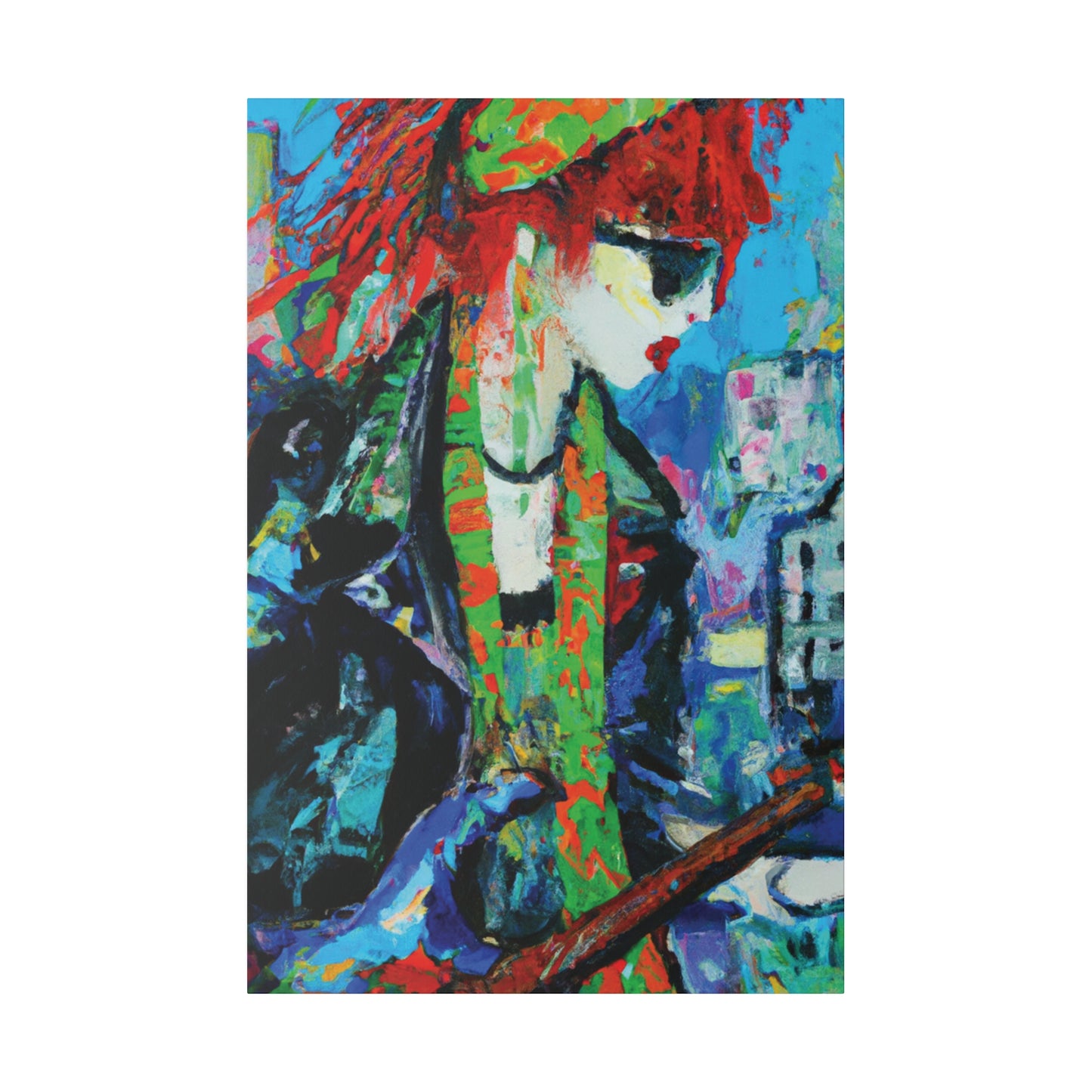 2398Y - Rockstar Oil Painting Style Print | Poster | Home Decor | Wall Art | Music Art | Canvas